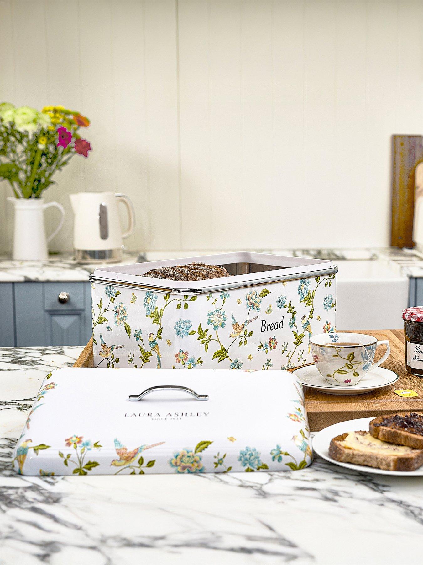 Image 4 of 6 of Laura Ashley Bread Bin and Set of 3 Canisters -&nbsp;Elveden White