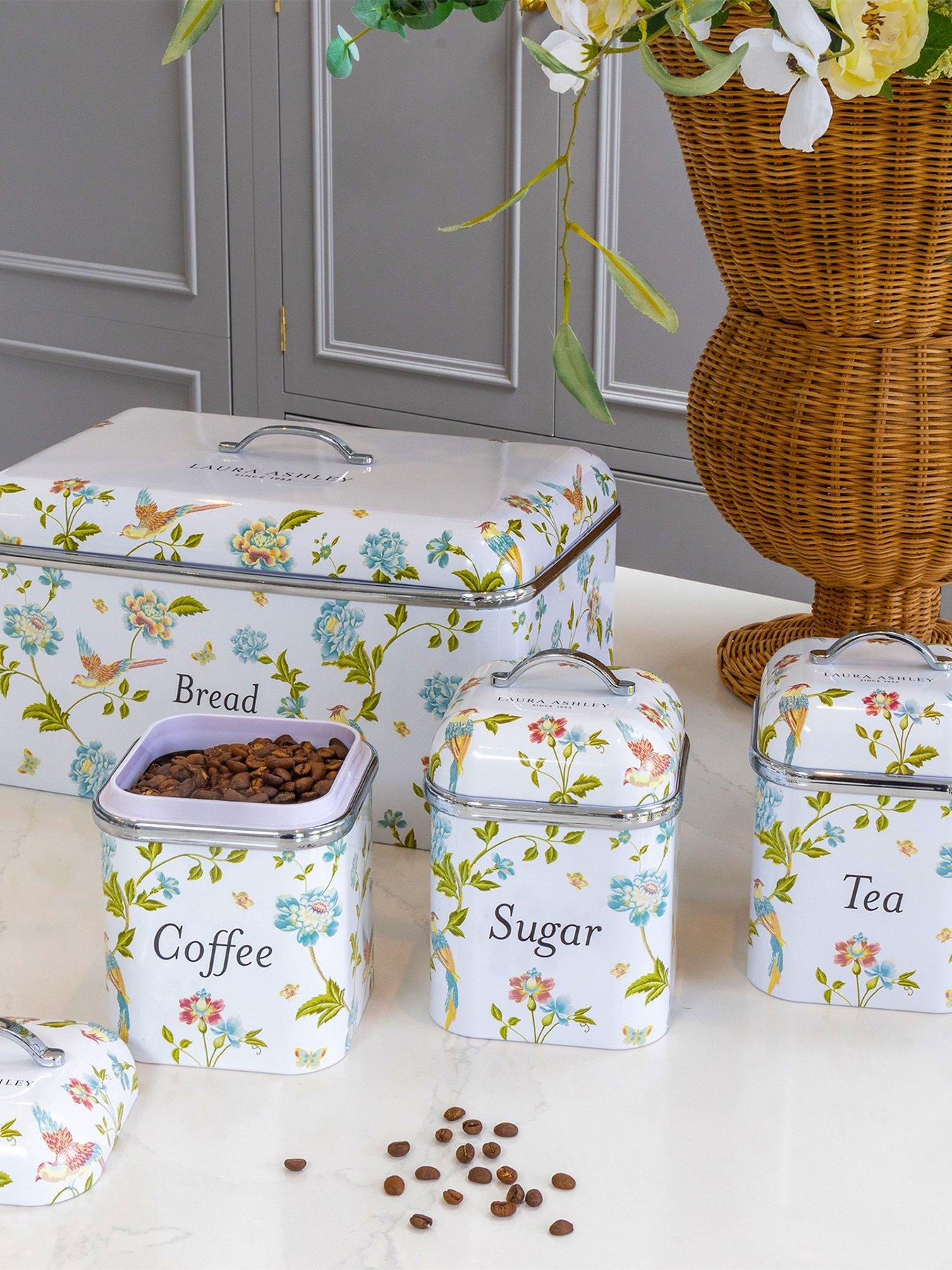 Image 5 of 6 of Laura Ashley Bread Bin and Set of 3 Canisters -&nbsp;Elveden White