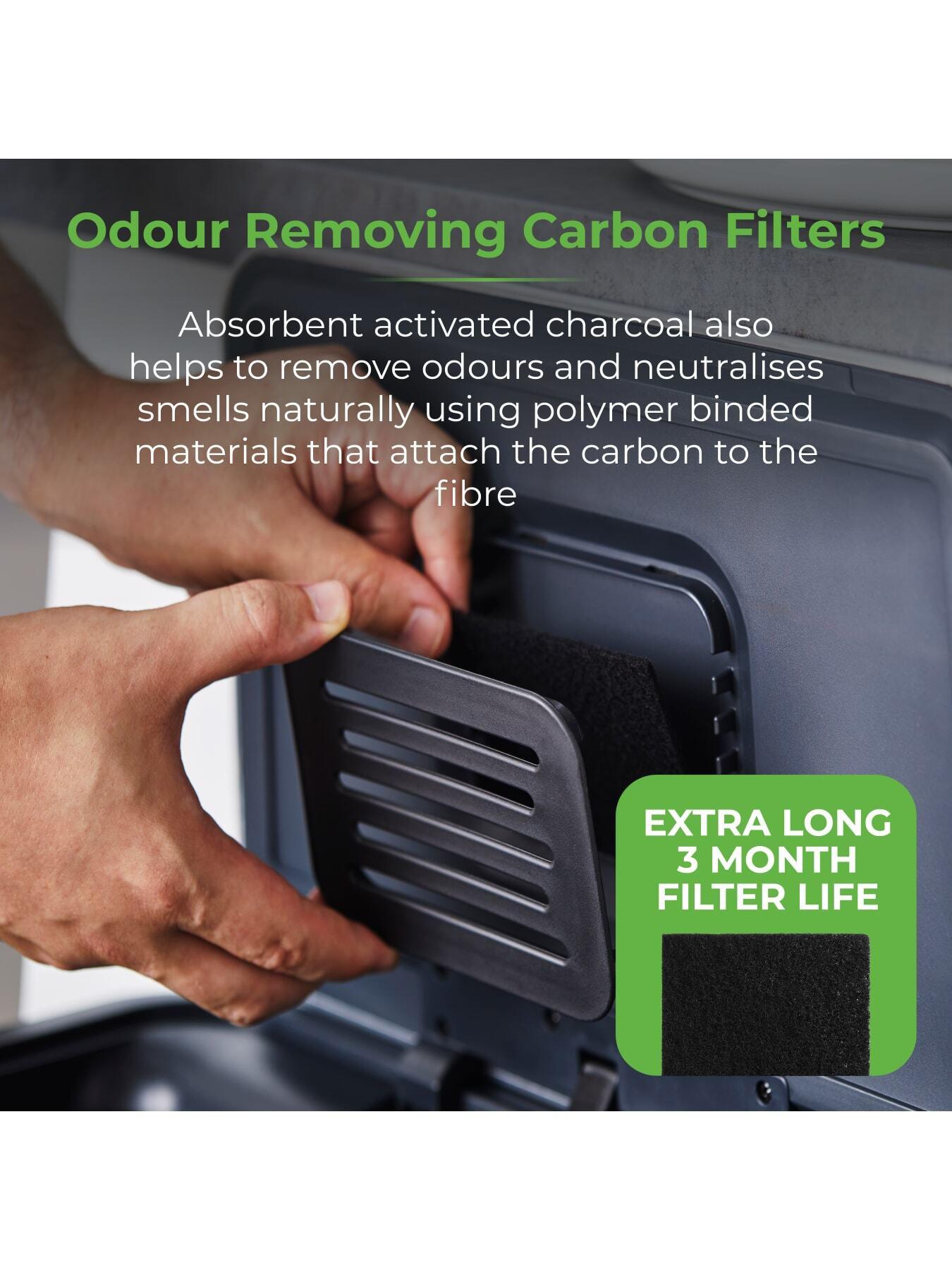 Image 5 of 7 of Tower 60L Ozone Sensor Bin, Carbon Filter, White