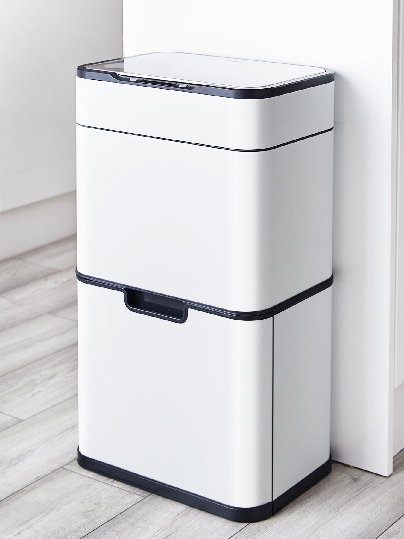 Image 1 of 8 of Tower 50L Ozone Sensor Bin, Carbon Filter, White