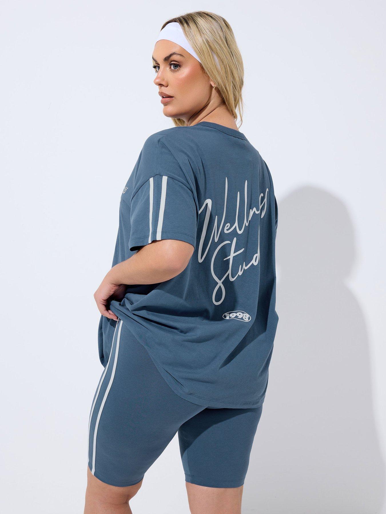 Image 2 of 4 of Yours Curve Active Side Stripe Short - Blue