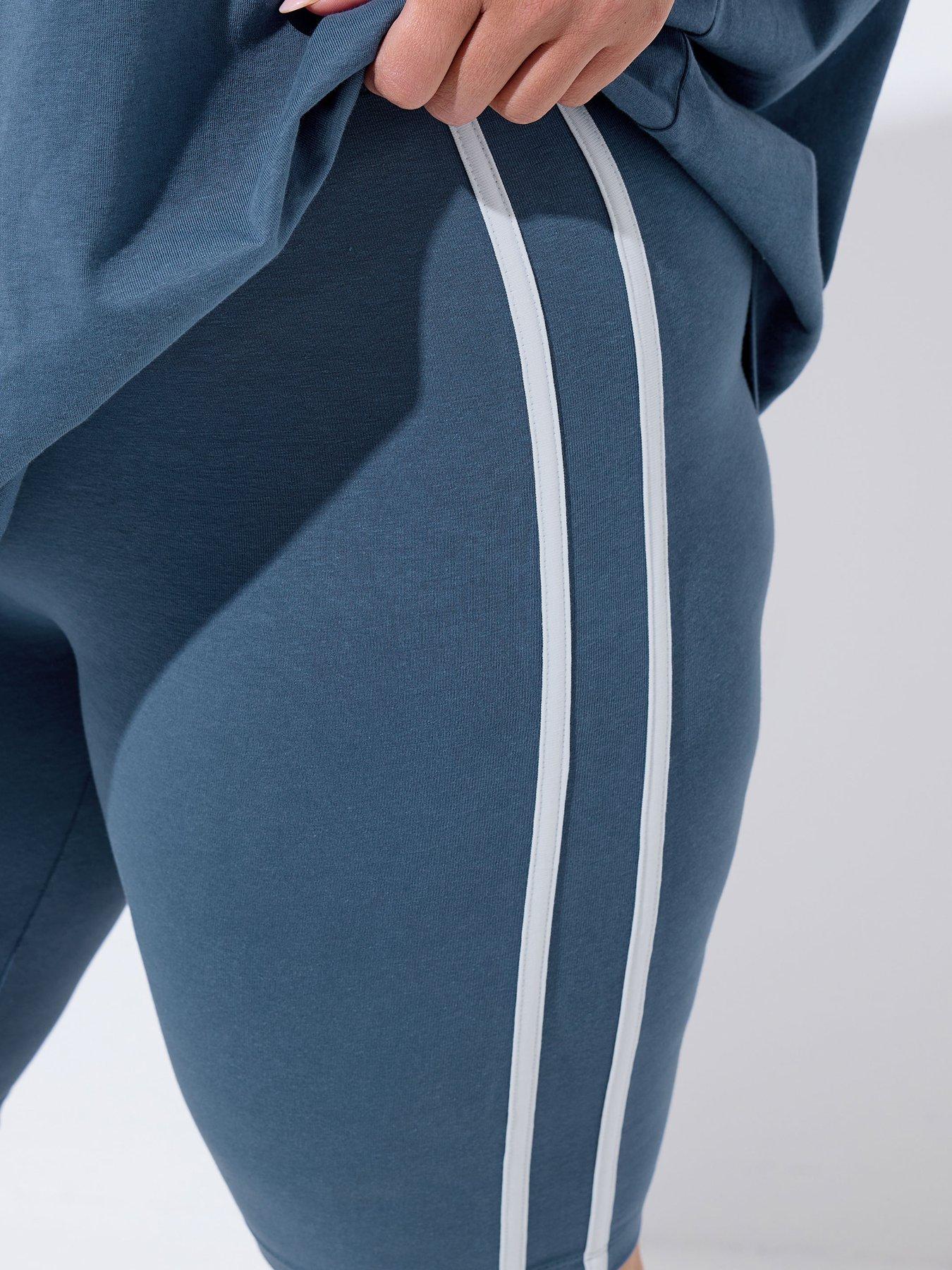 Image 4 of 4 of Yours Curve Active Side Stripe Short - Blue