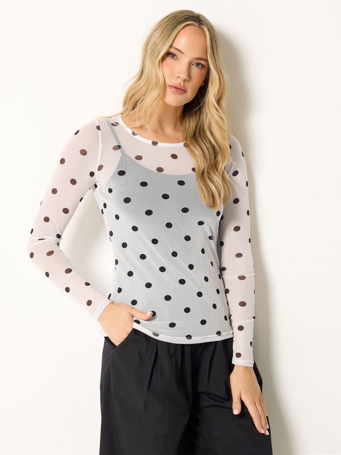 Long Tall Sally Tall Spot Mesh Top