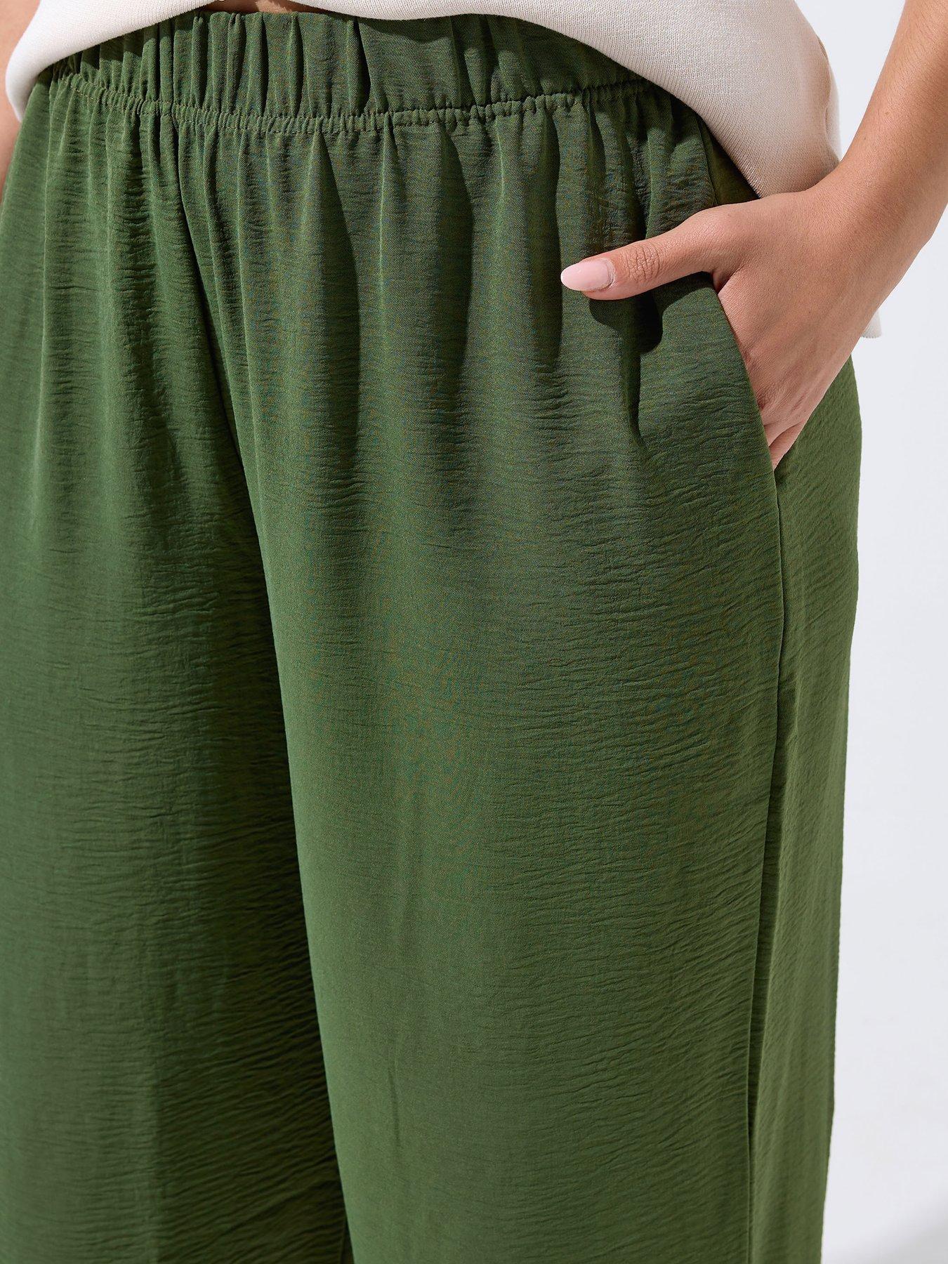 Image 4 of 4 of Yours Curve Hareem Balloon Trouser - Green