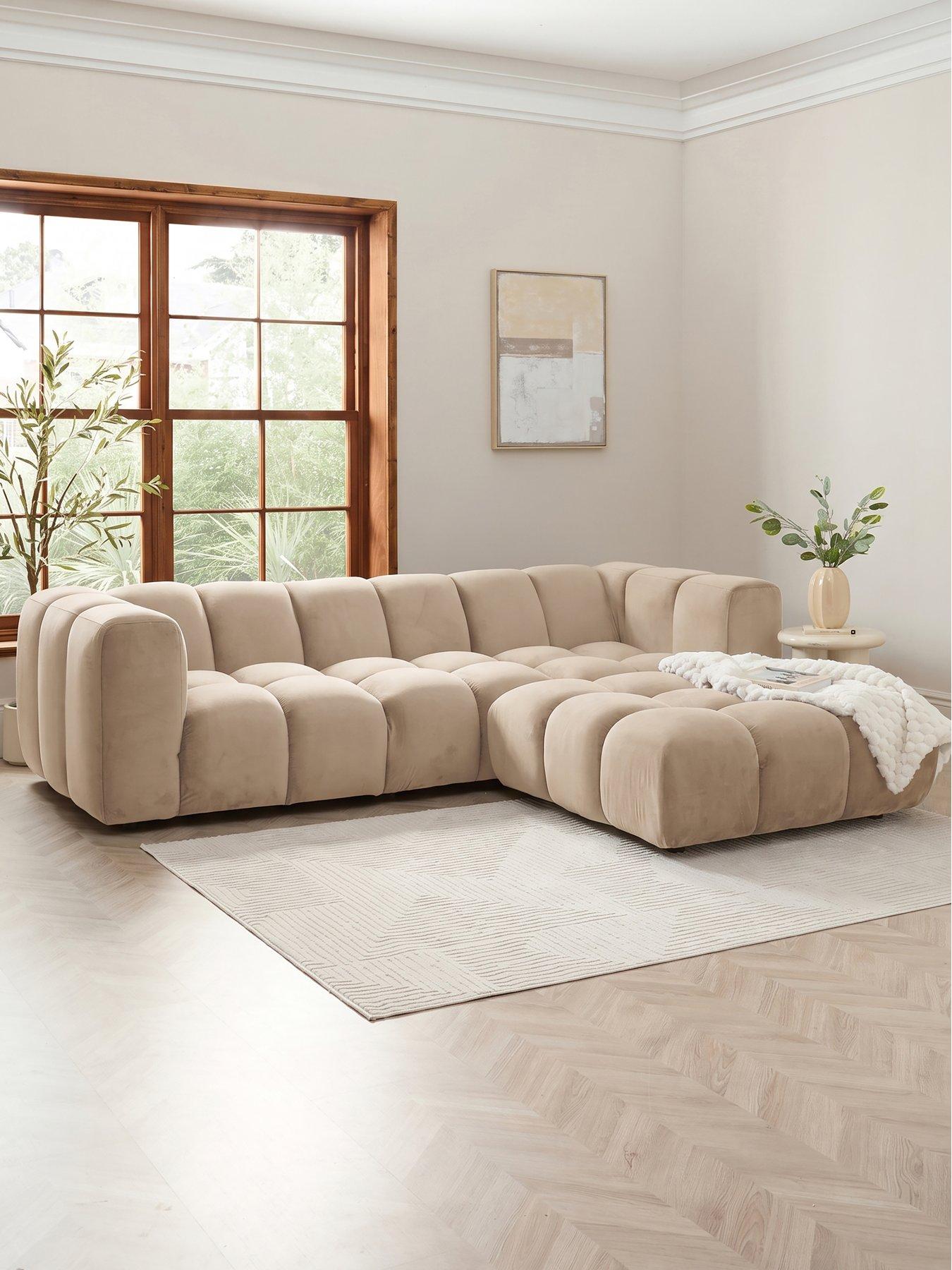 Michelle Keegan Home Odyssey Large Modular Sofa + Footstool (Buy  &  SAVE!)