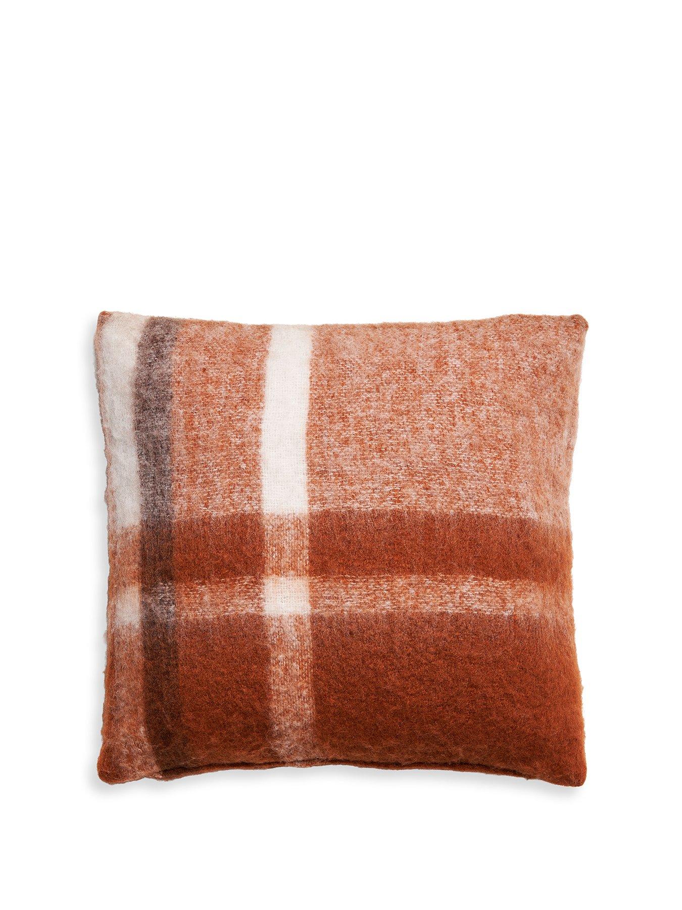 Image 2 of 6 of The Very Collection Large Check Faux Mohair Cushion