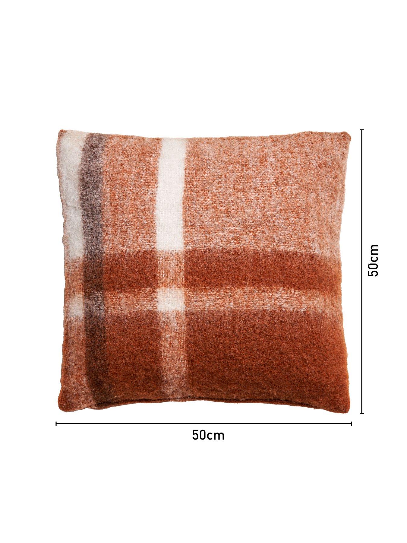 Image 6 of 6 of The Very Collection Large Check Faux Mohair Cushion