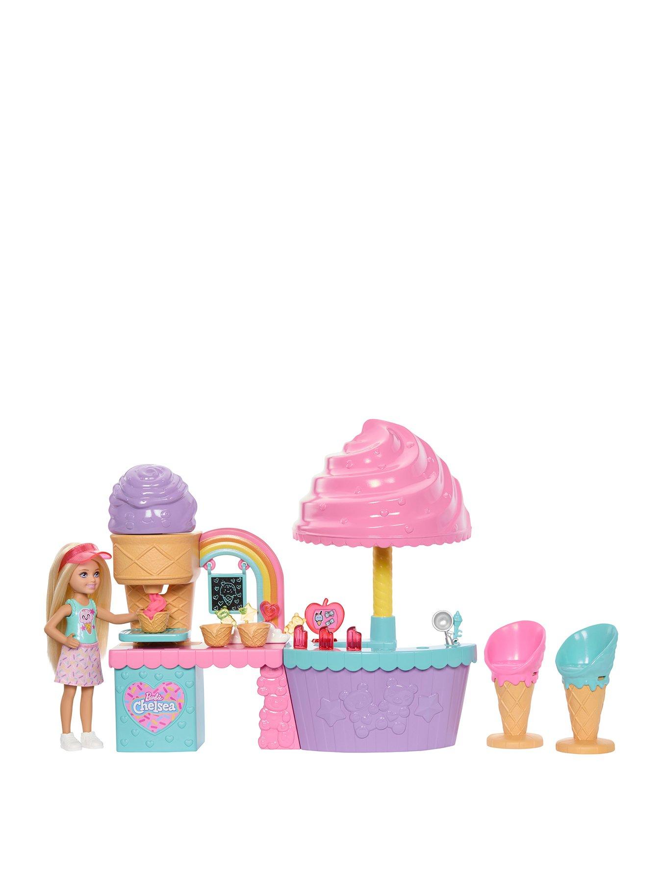 Barbie Club Chelsea & Ice Cream Shop Playset With Chelsea Doll, Sensory Dough And Accessories