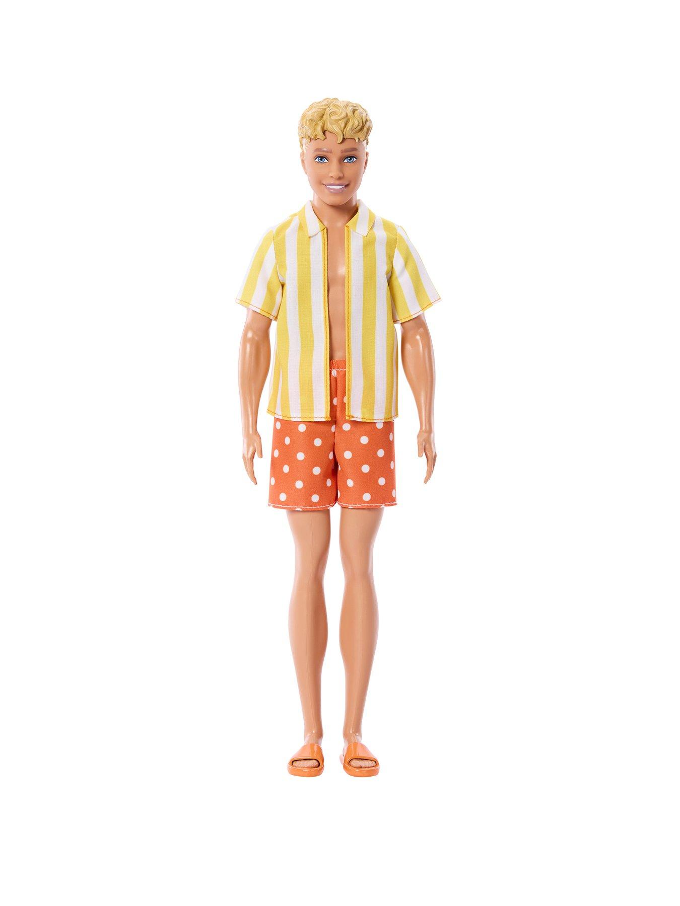 Barbie Fashionistas Ken™ Fashion Doll #252 With Blonde Mullet, Polka-Dot Shorts & Orange Slides