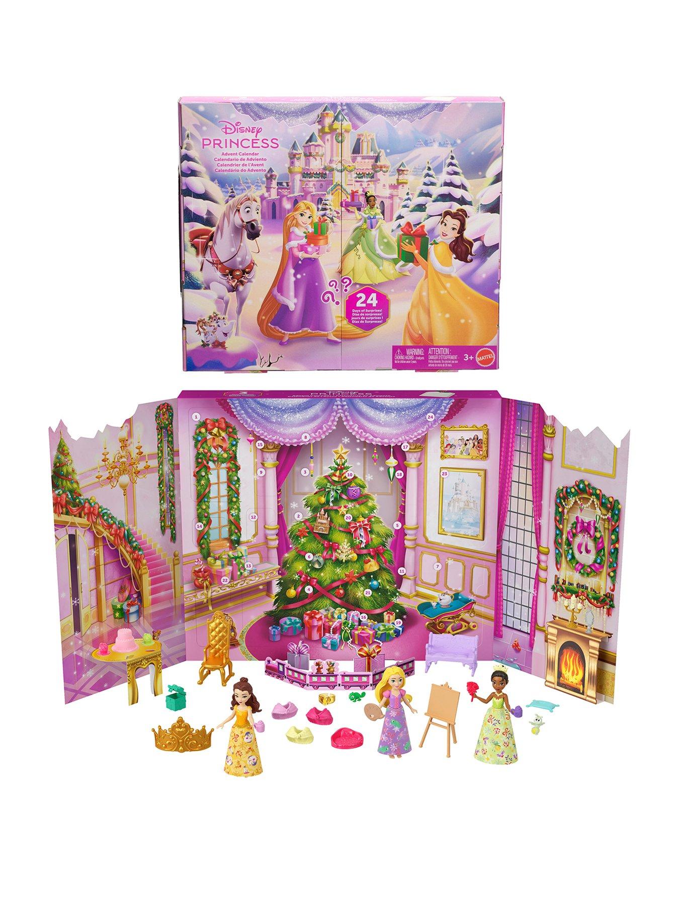 Disney Princess Advent Calendar With 24 Surprises, 3 Dolls, Character Friends, Fashions And Accessories