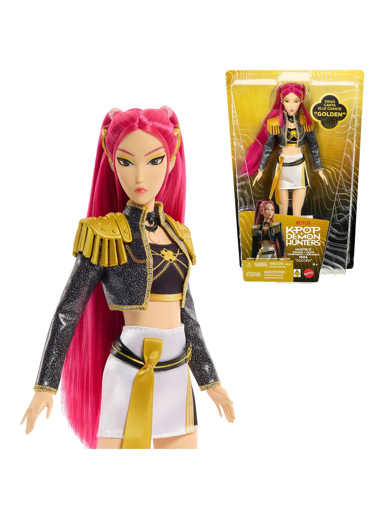 K-Pop Demon Hunters Huntr/X Mira Golden Singing Doll With Sound Features
