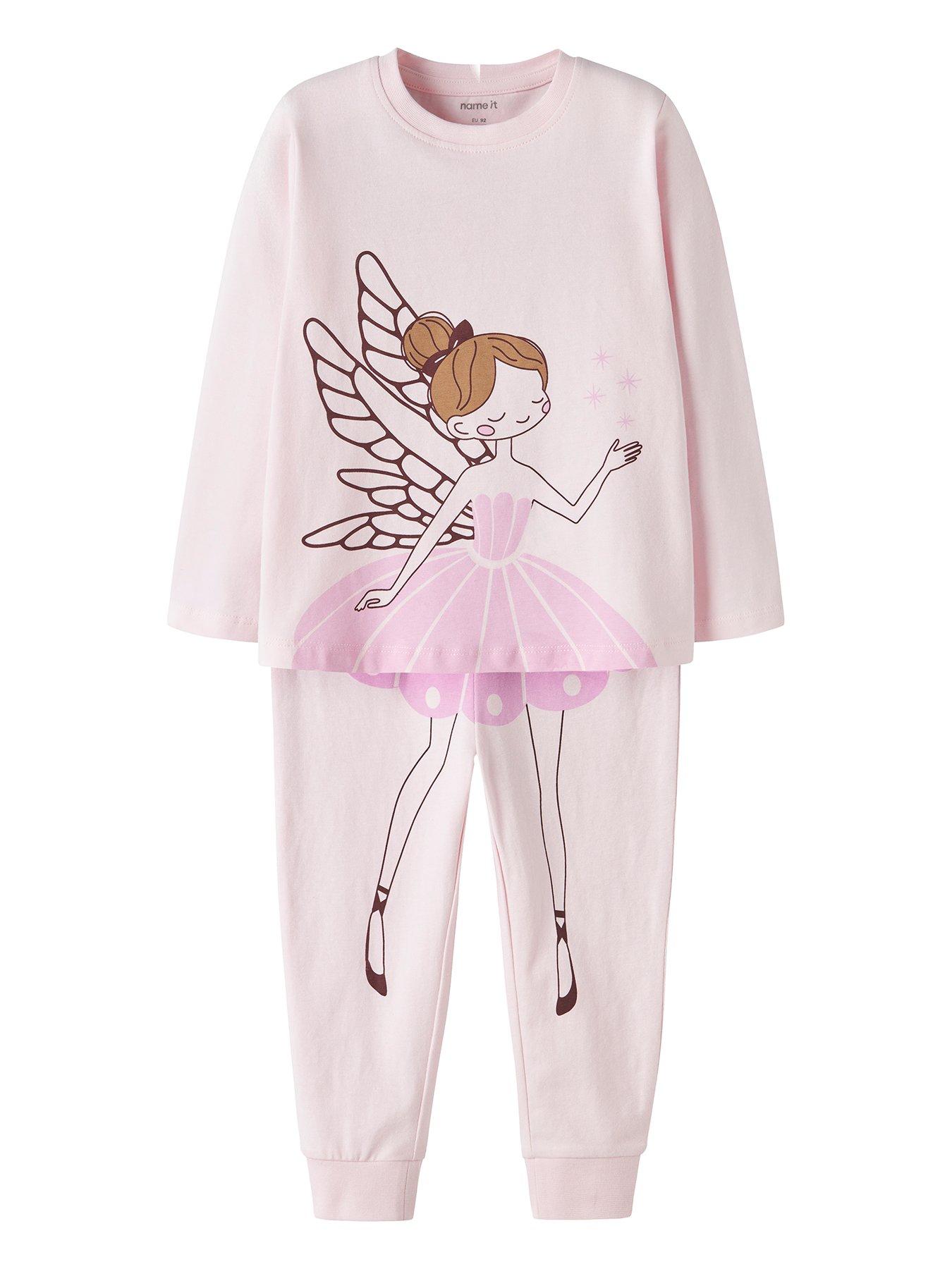 Image 2 of 7 of Name It Mini Girls Ballerina Pyjamas - Pink