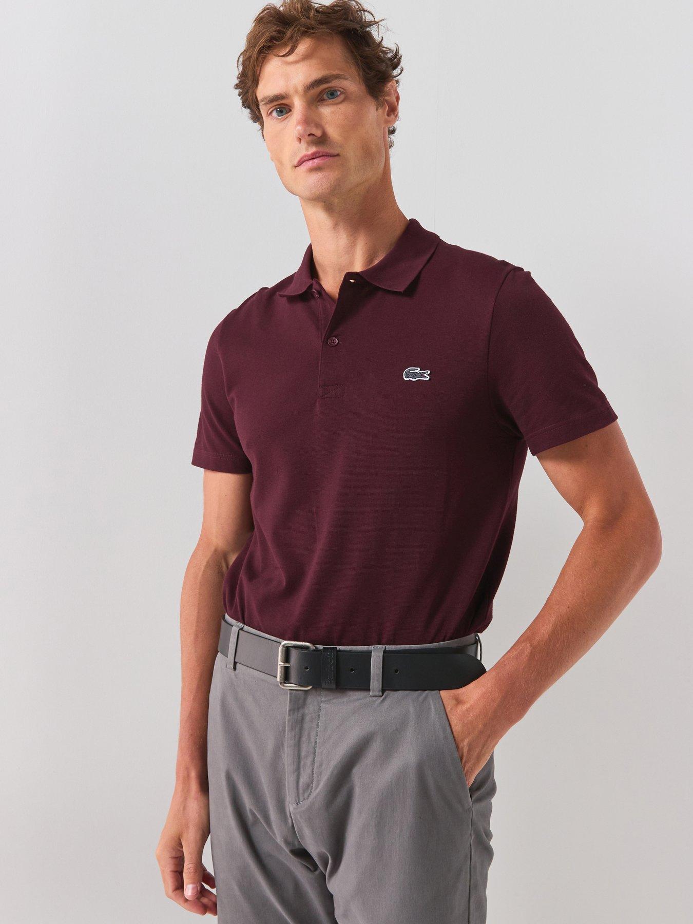 Lacoste Regular Fit Cotton Ottoman Polo Shirt - Dark Red