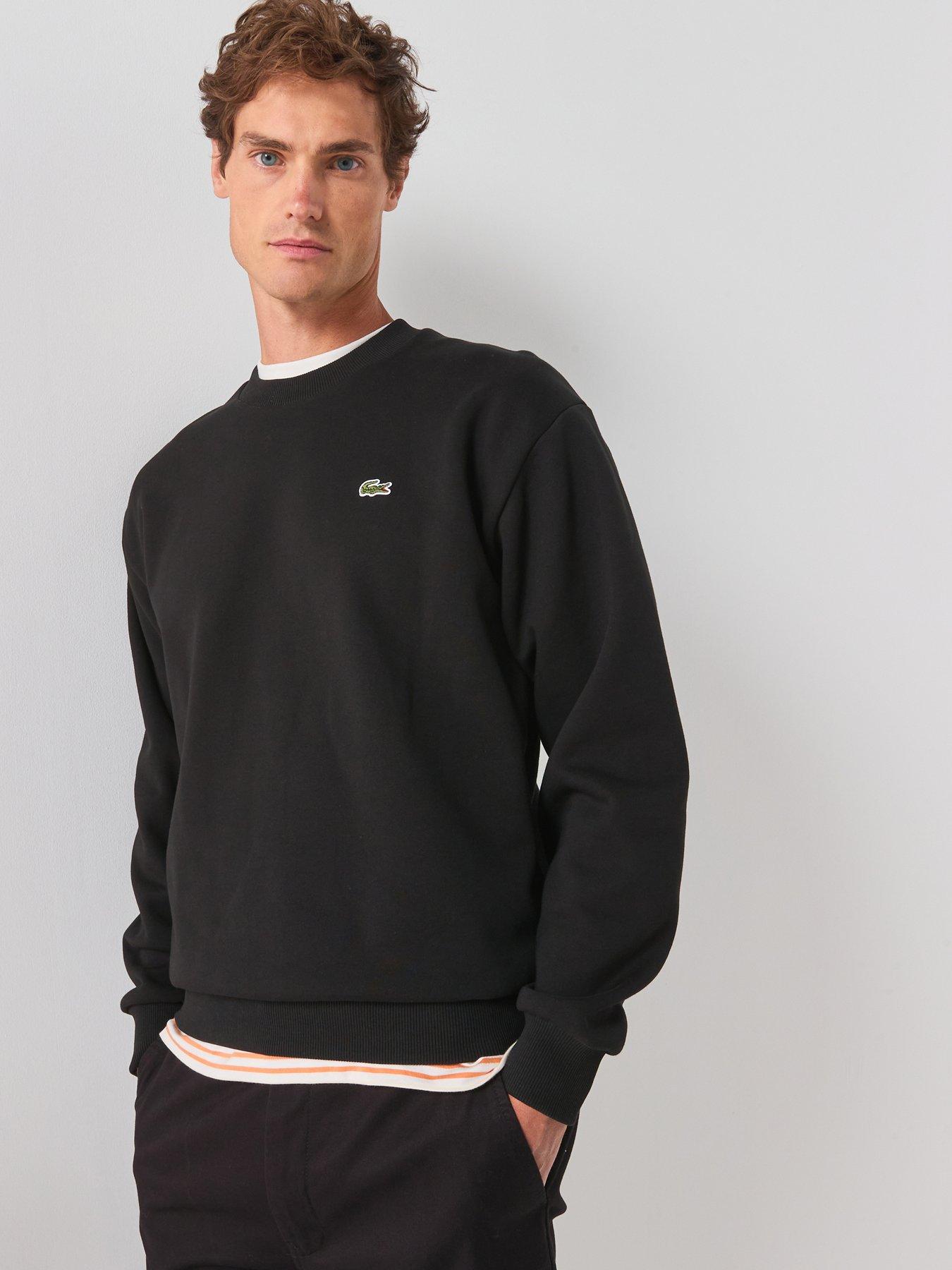 Lacoste Brushed Fleece Jersey Crew Sweat - Black