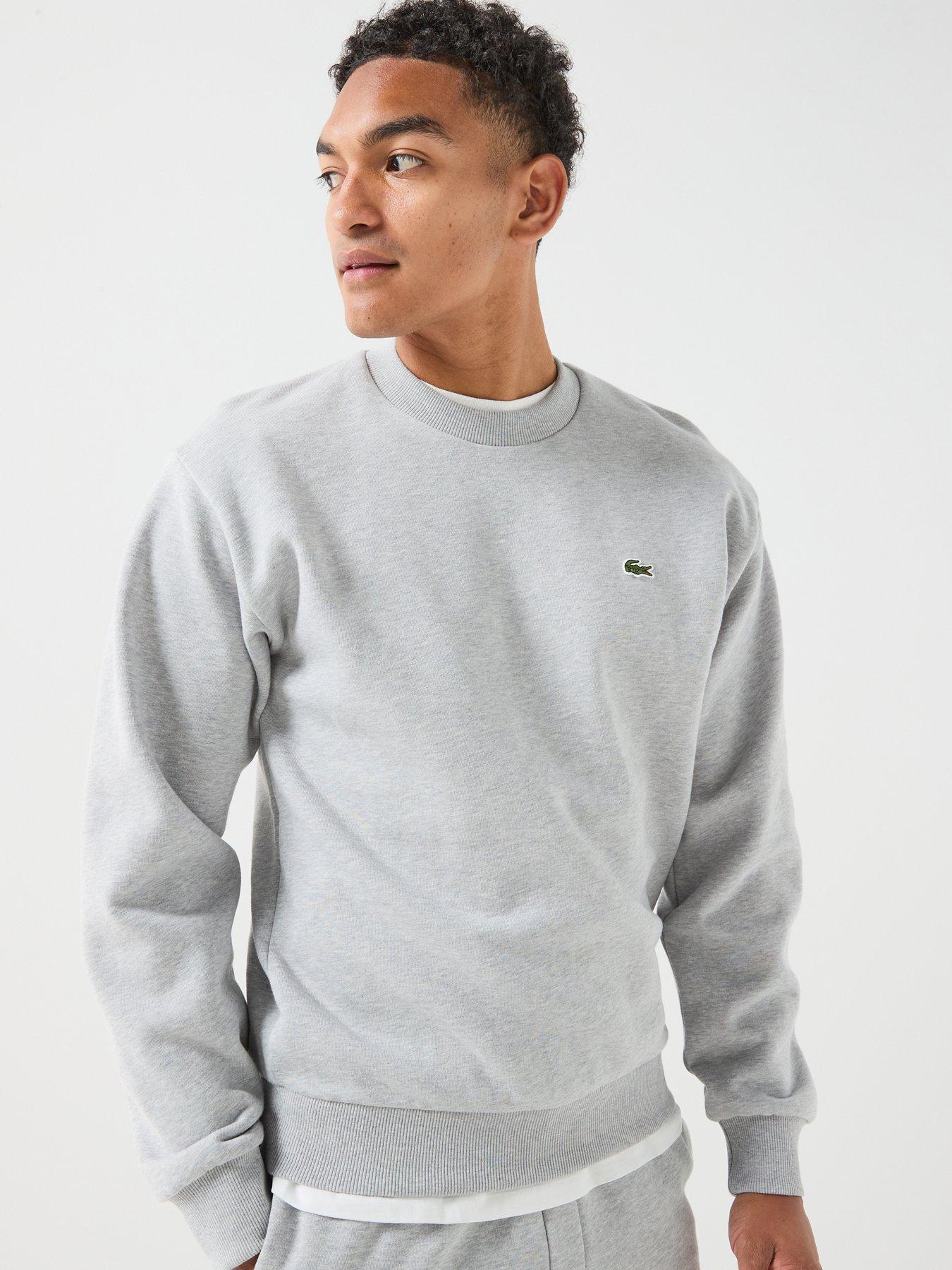 Lacoste Brushed Fleece Jersey Crew Sweatshirt - Light Grey