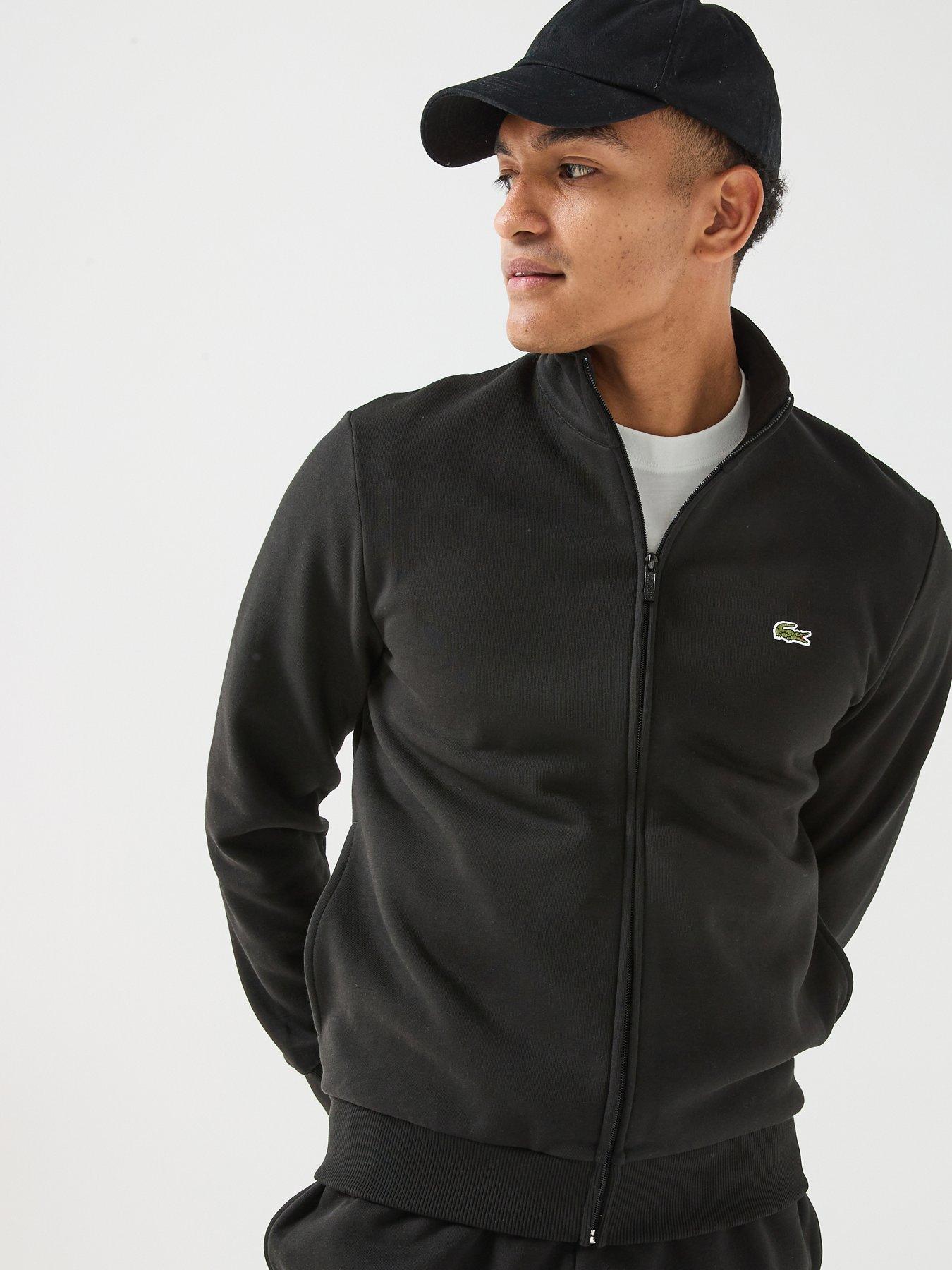 Lacoste Brushed Fleece Full Zip Sweatshirt - Black