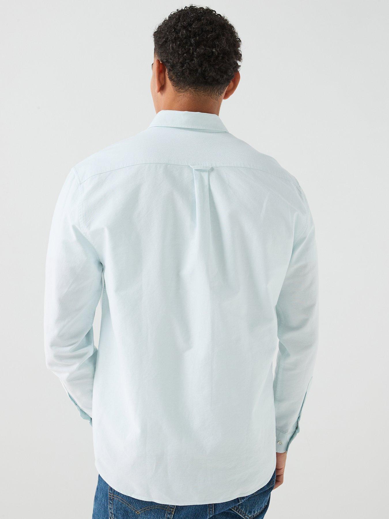 Image 2 of 6 of Lacoste Long Sleeve Oxford Shirt - Light Blue