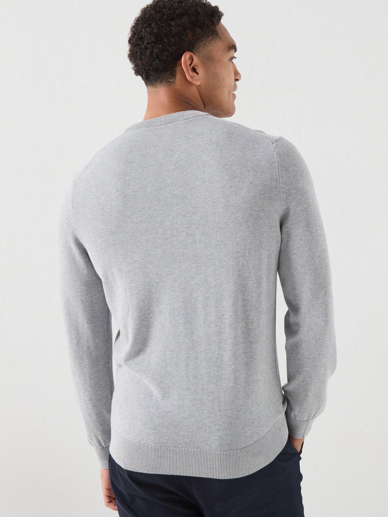 Image 2 of 4 of Lacoste Crew Neck Cotton Knitted Jumper - Grey