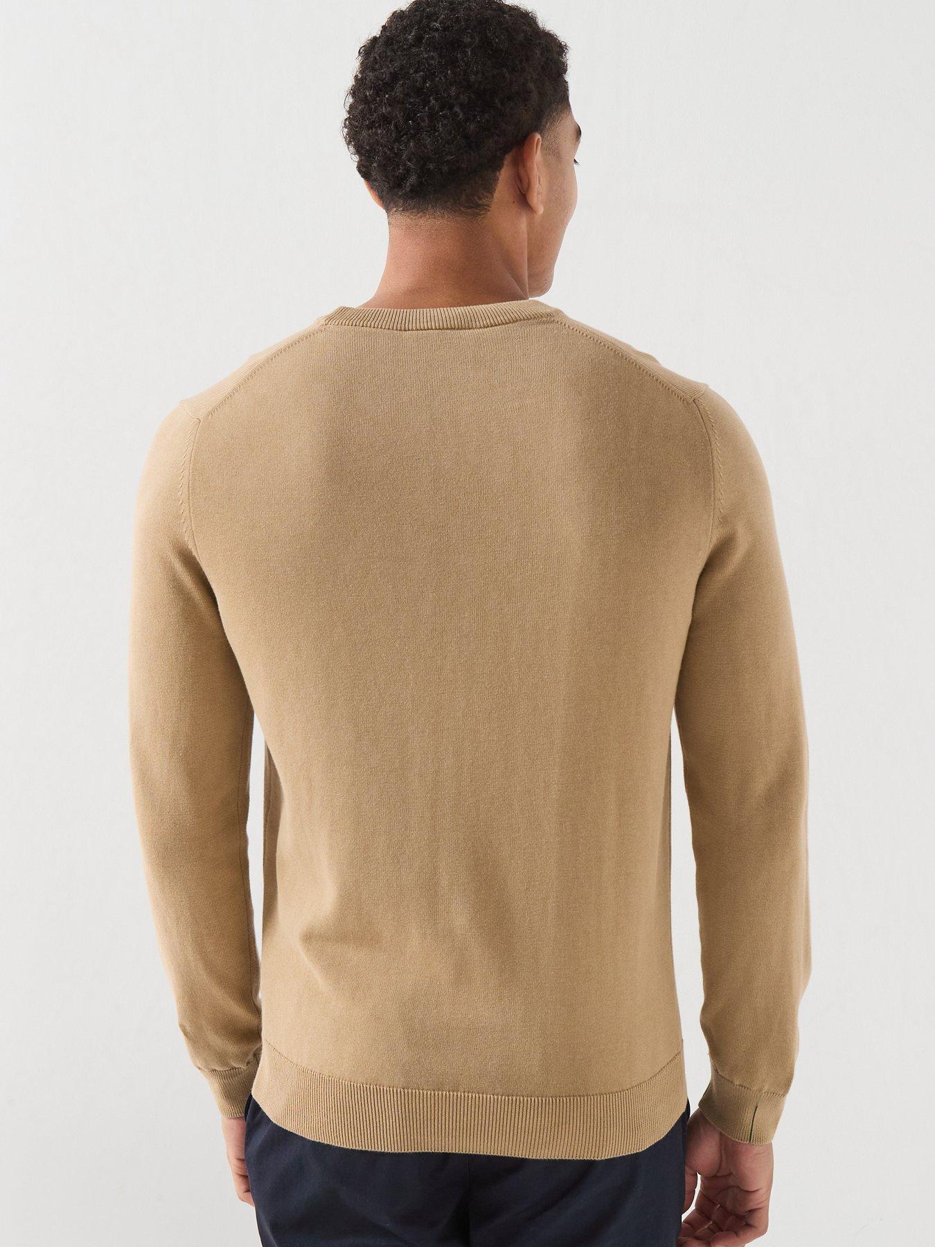 Image 2 of 5 of Lacoste Crew Neck Cotton Knitted Jumper - Brown