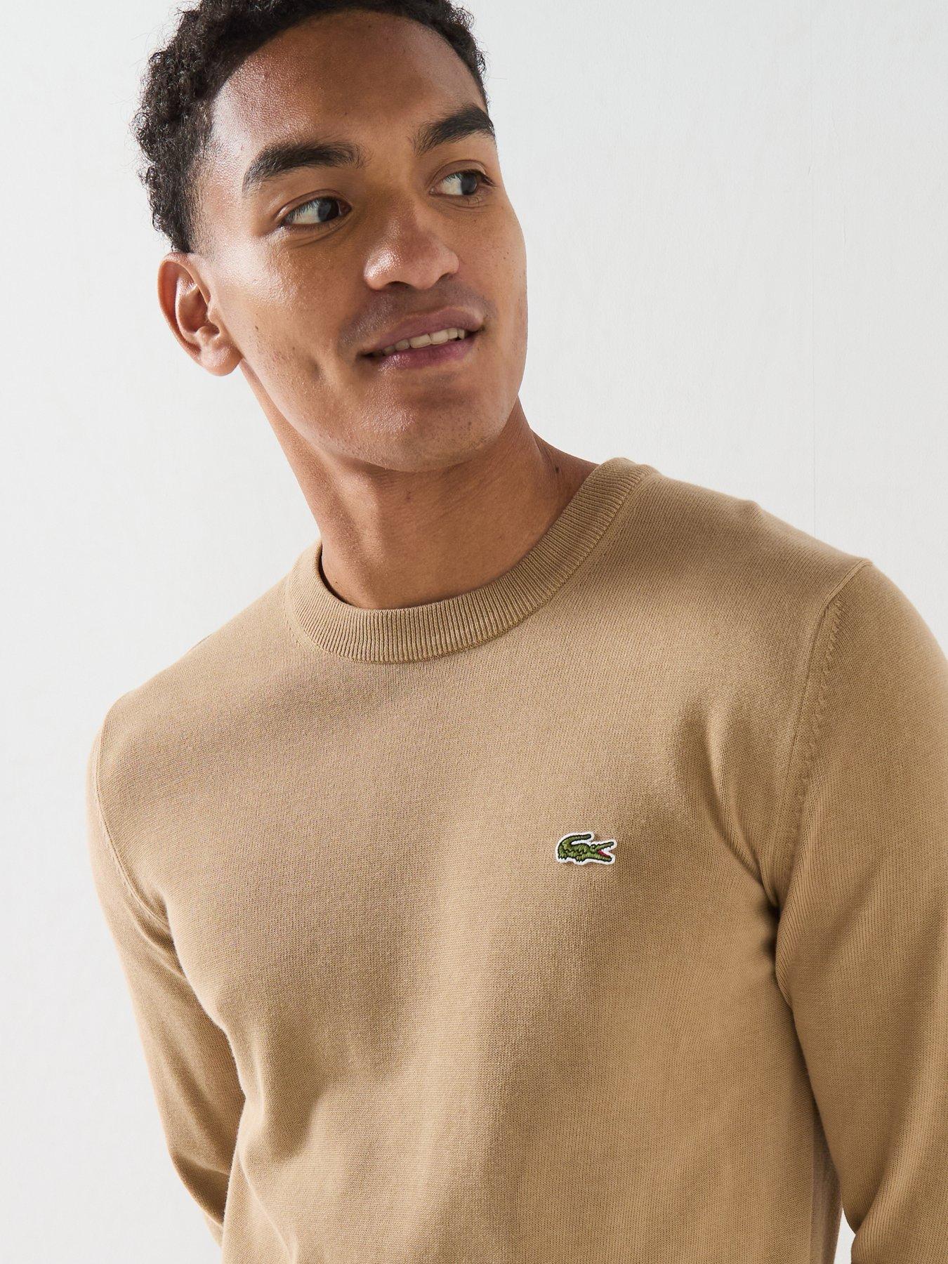Image 5 of 5 of Lacoste Crew Neck Cotton Knitted Jumper - Brown