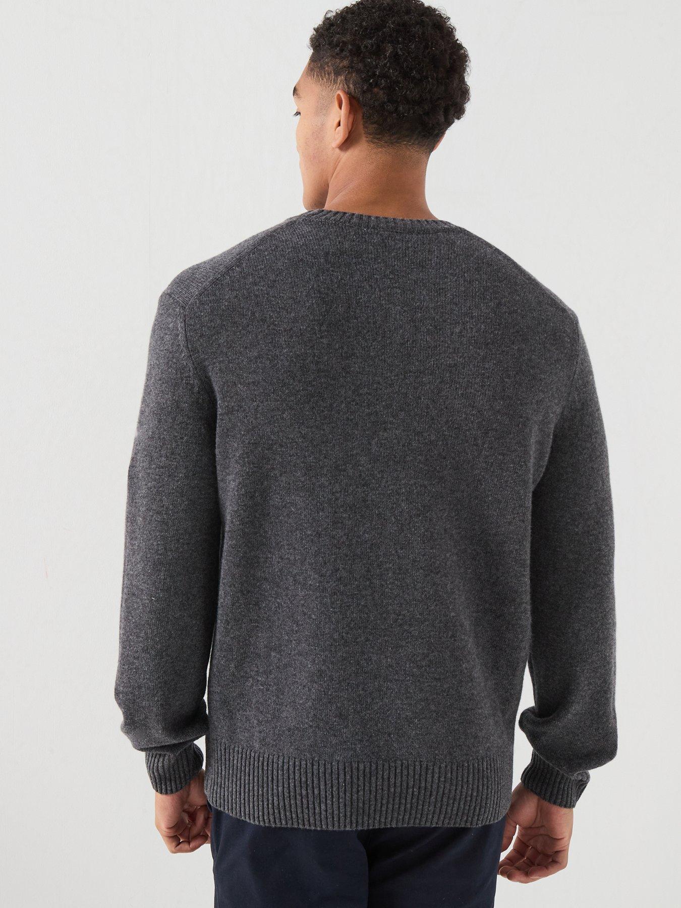 Image 2 of 6 of Lacoste 100% Wool Knitted Jumper - Dark Grey