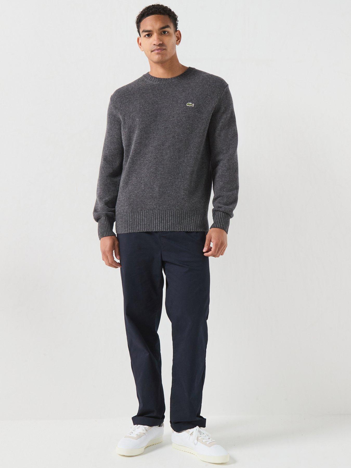 Image 3 of 6 of Lacoste 100% Wool Knitted Jumper - Dark Grey