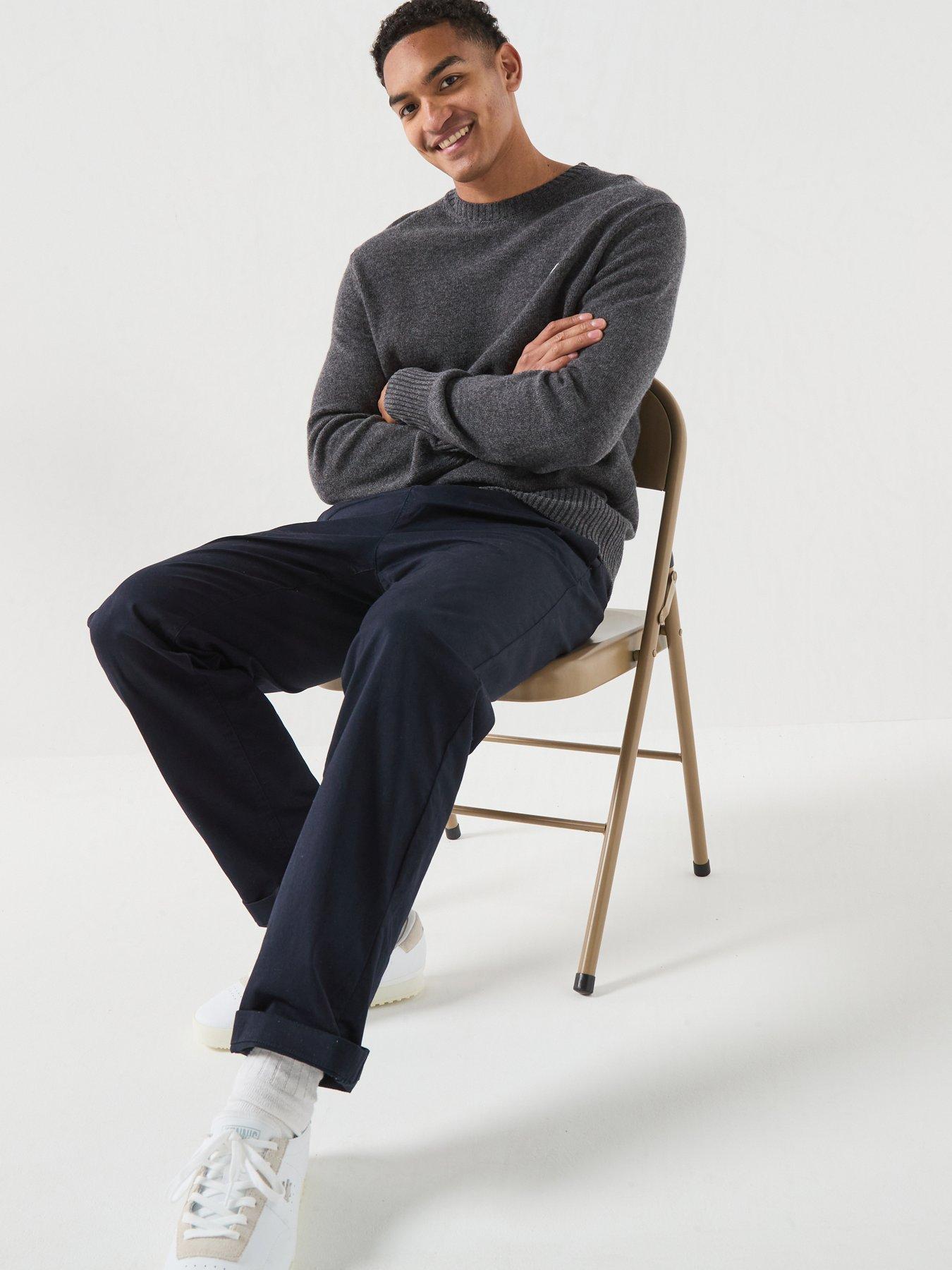 Image 4 of 6 of Lacoste 100% Wool Knitted Jumper - Dark Grey
