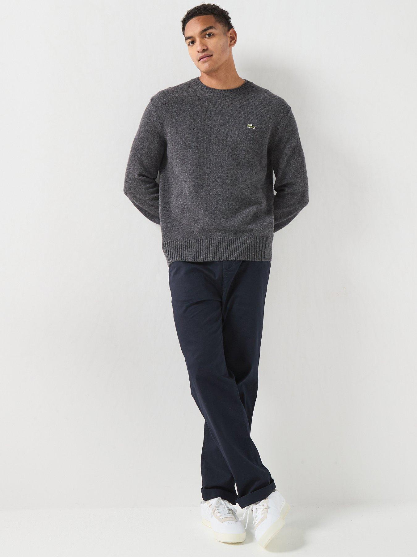 Image 6 of 6 of Lacoste 100% Wool Knitted Jumper - Dark Grey