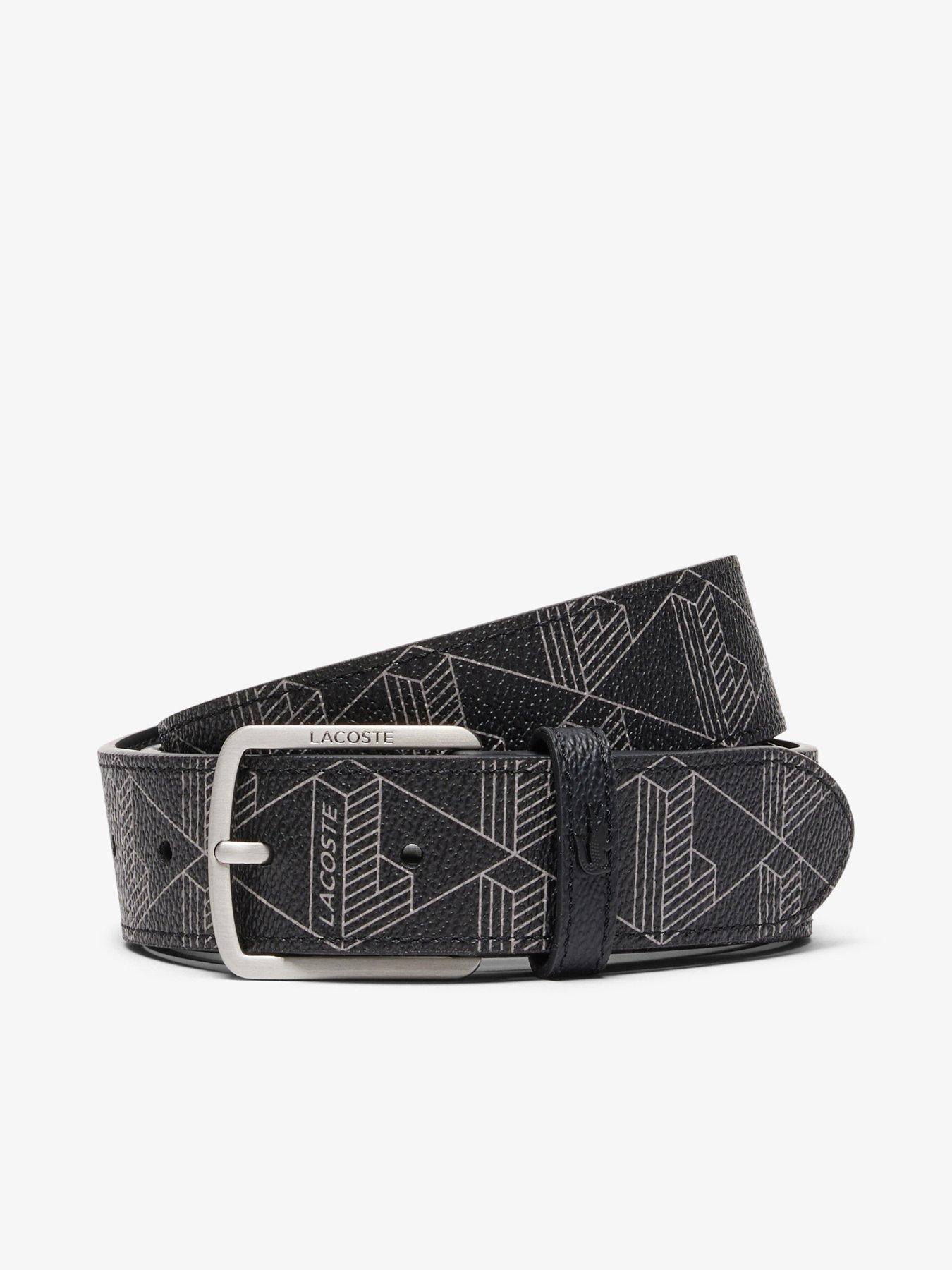 Image 2 of 6 of Lacoste Embossed Belt And Card Holder Gift Set - Black