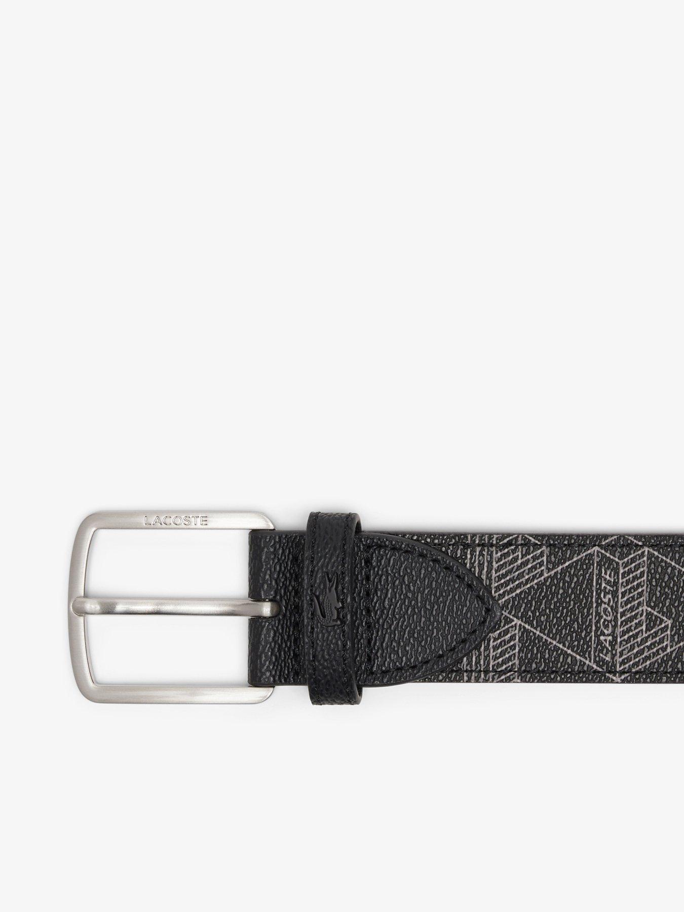 Image 3 of 6 of Lacoste Embossed Belt And Card Holder Gift Set - Black