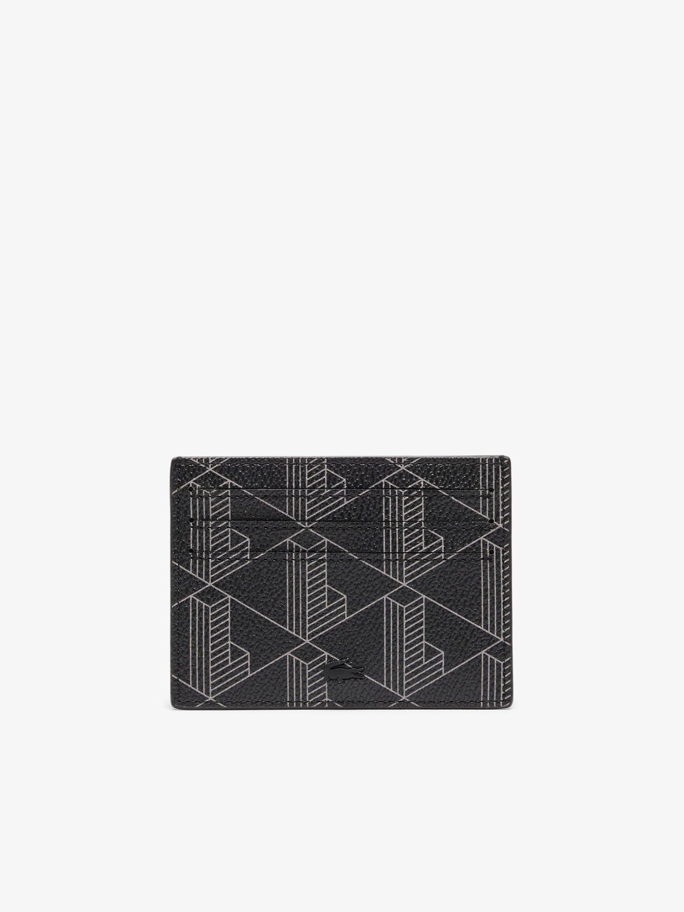 Image 5 of 6 of Lacoste Embossed Belt And Card Holder Gift Set - Black