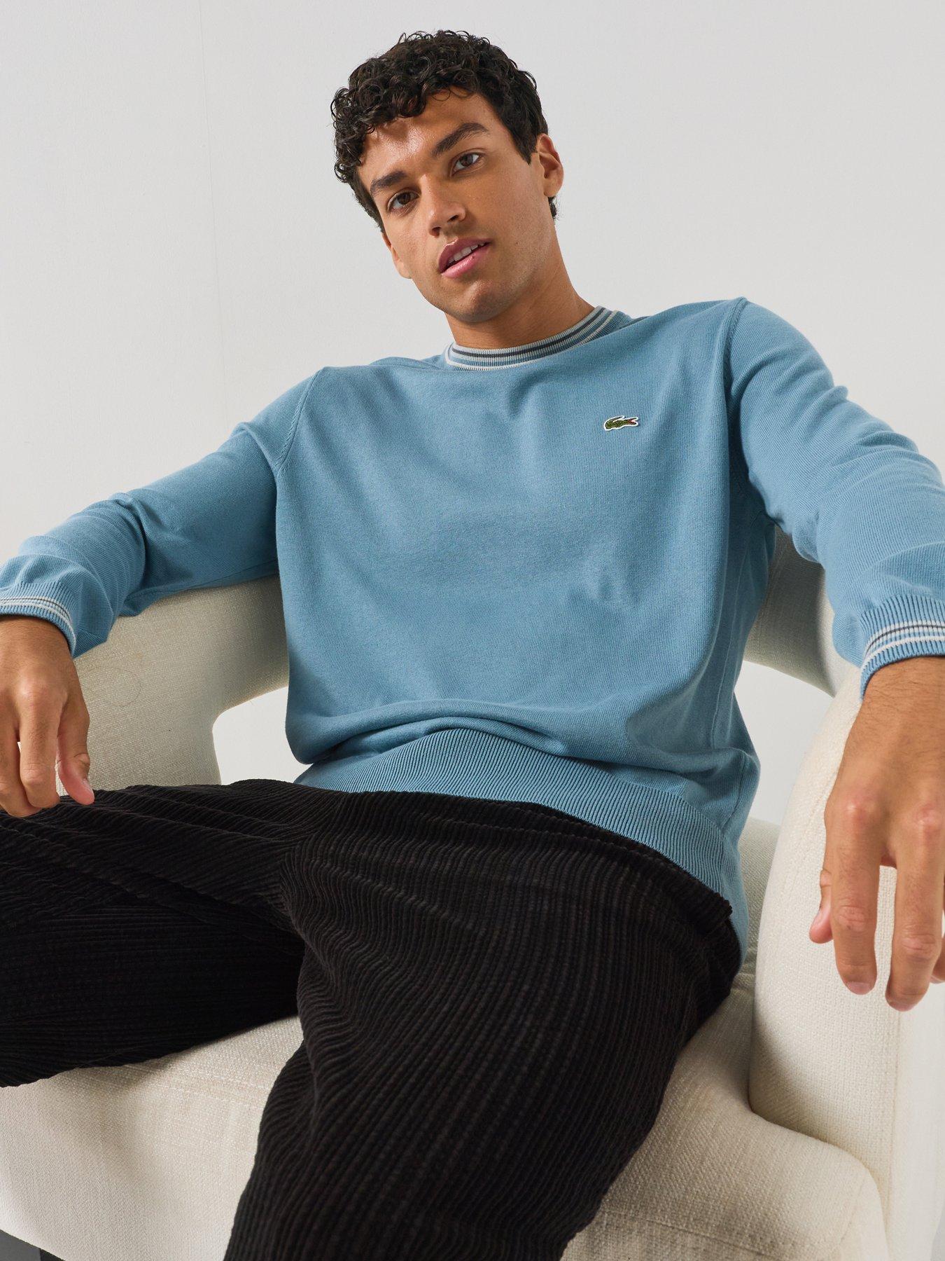 Image 1 of 6 of Lacoste Tipping Knitted Jumper - Dark Blue
