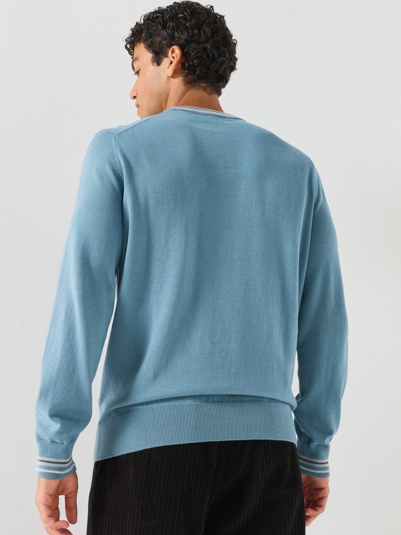 Image 2 of 6 of Lacoste Tipping Knitted Jumper - Dark Blue