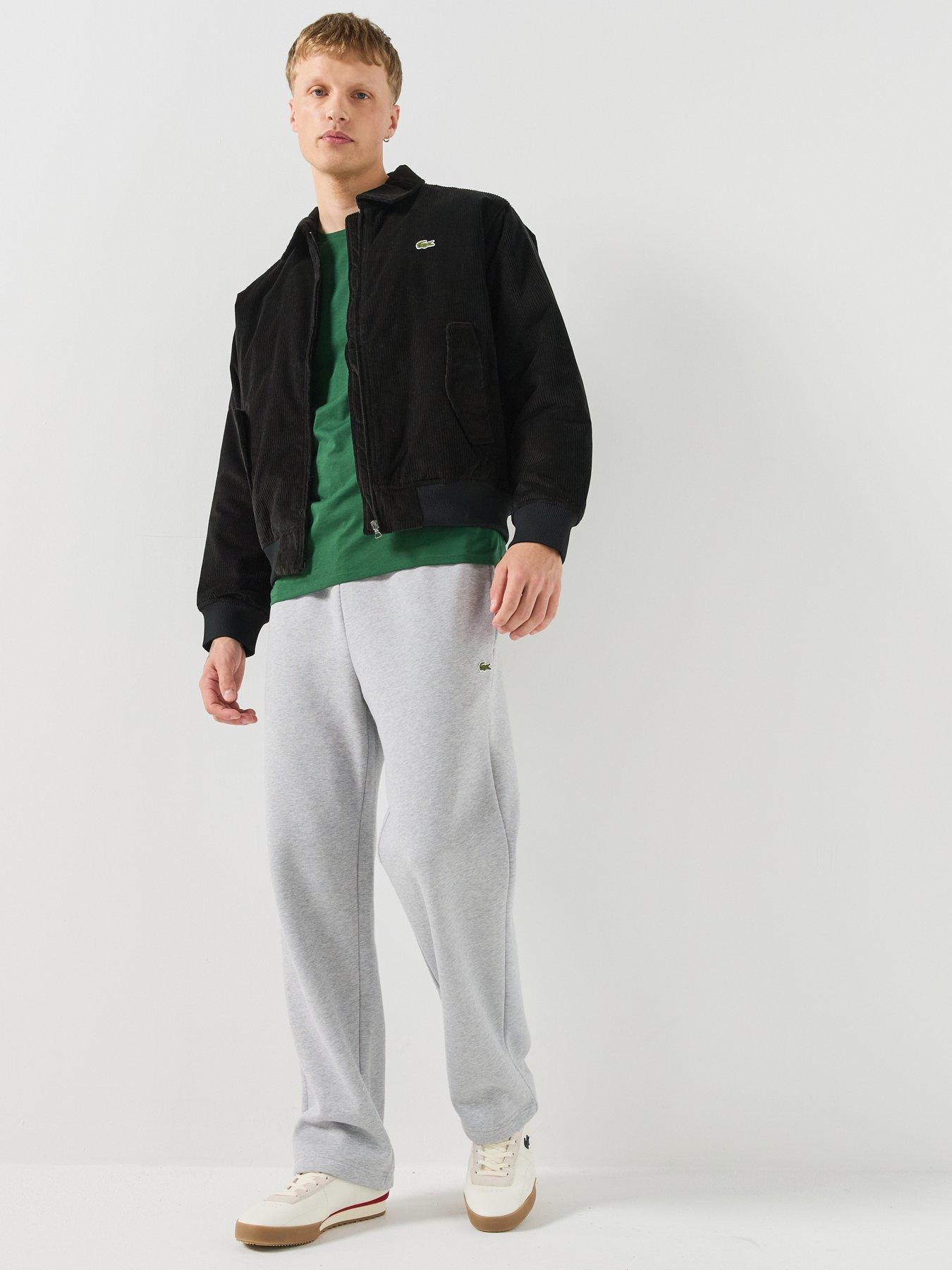 Image 3 of 6 of Lacoste Corduroy Funnel Neck Bomber Jacket - Black