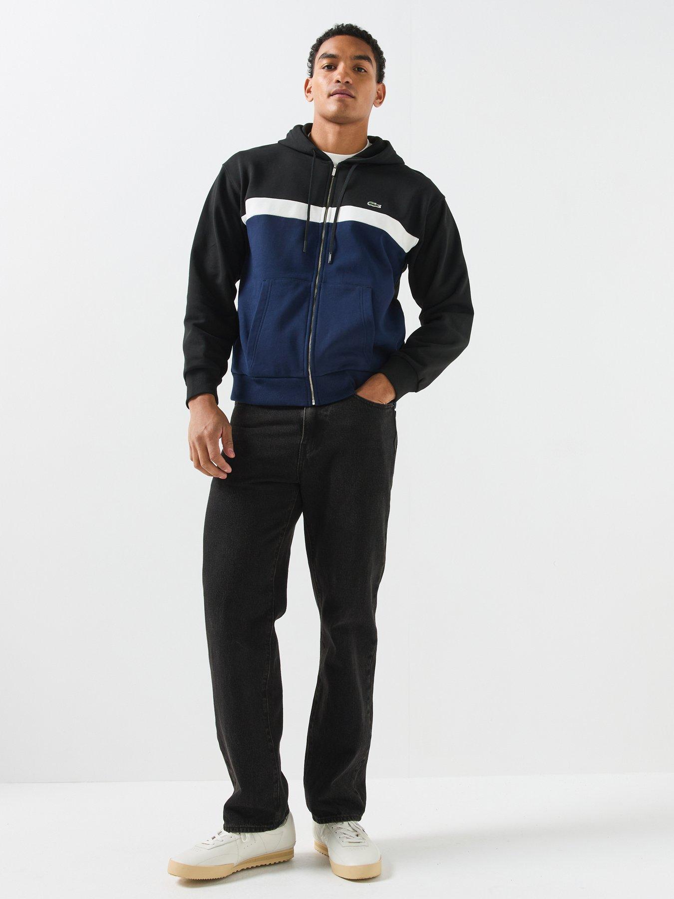 Image 5 of 6 of Lacoste Colour Block Full Zipped Hoodie - Black