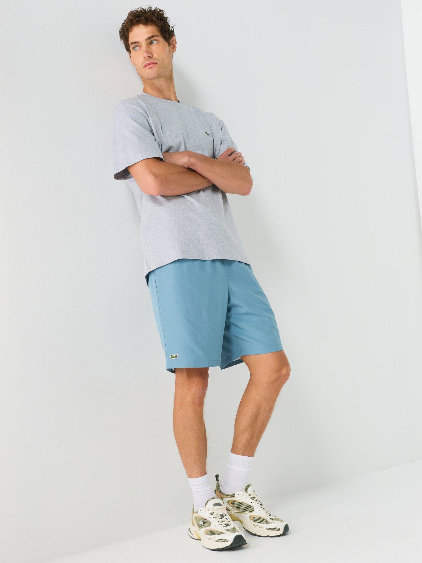 Image 1 of 5 of Lacoste Woven Drawstring Shorts - Blue