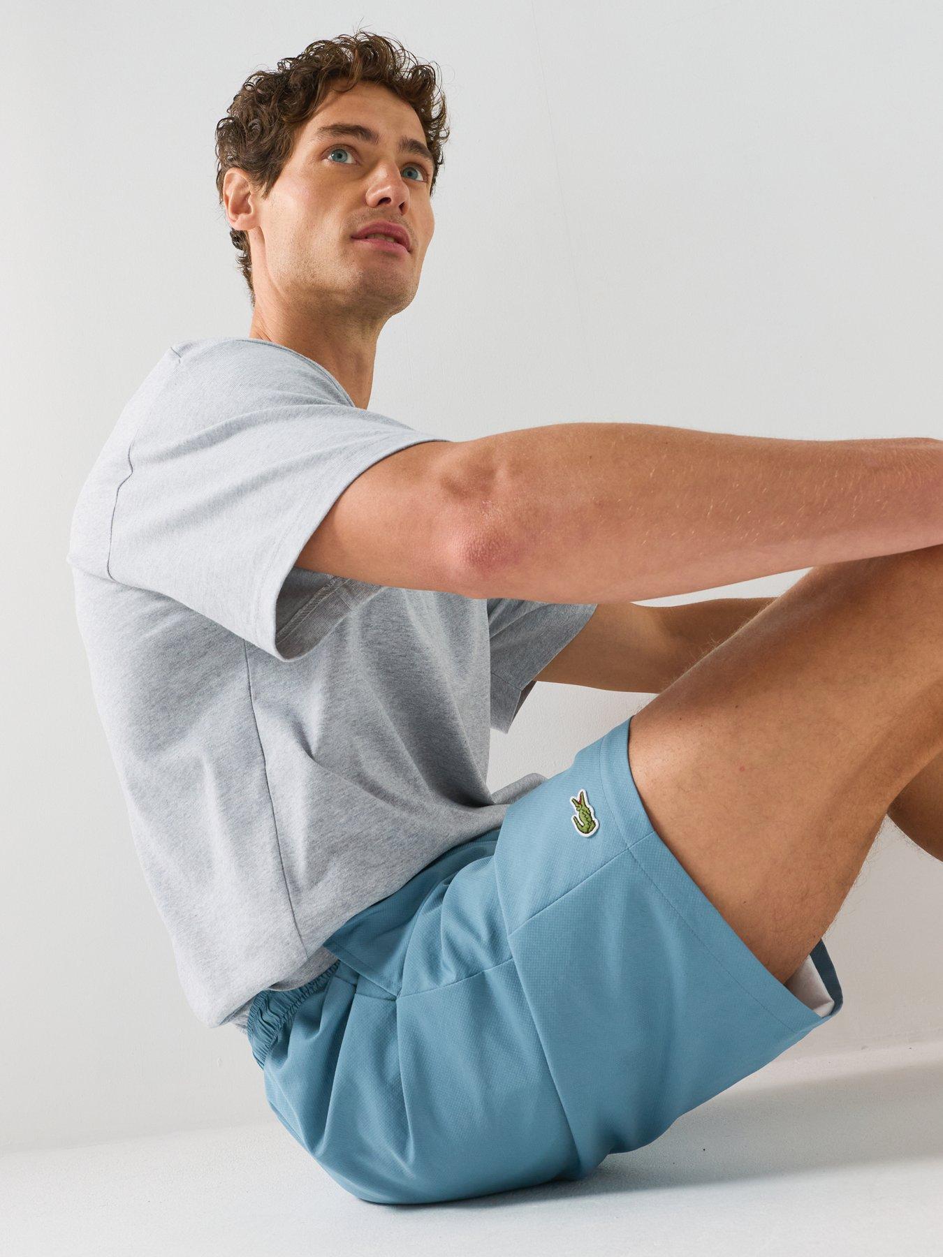 Image 5 of 5 of Lacoste Woven Drawstring Shorts - Blue
