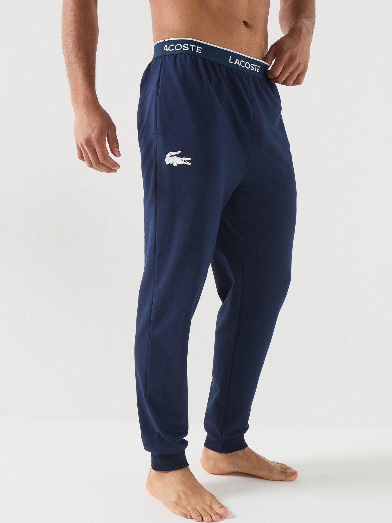 Image 1 of 5 of Lacoste Fleece Loungewear Joggers - Navy