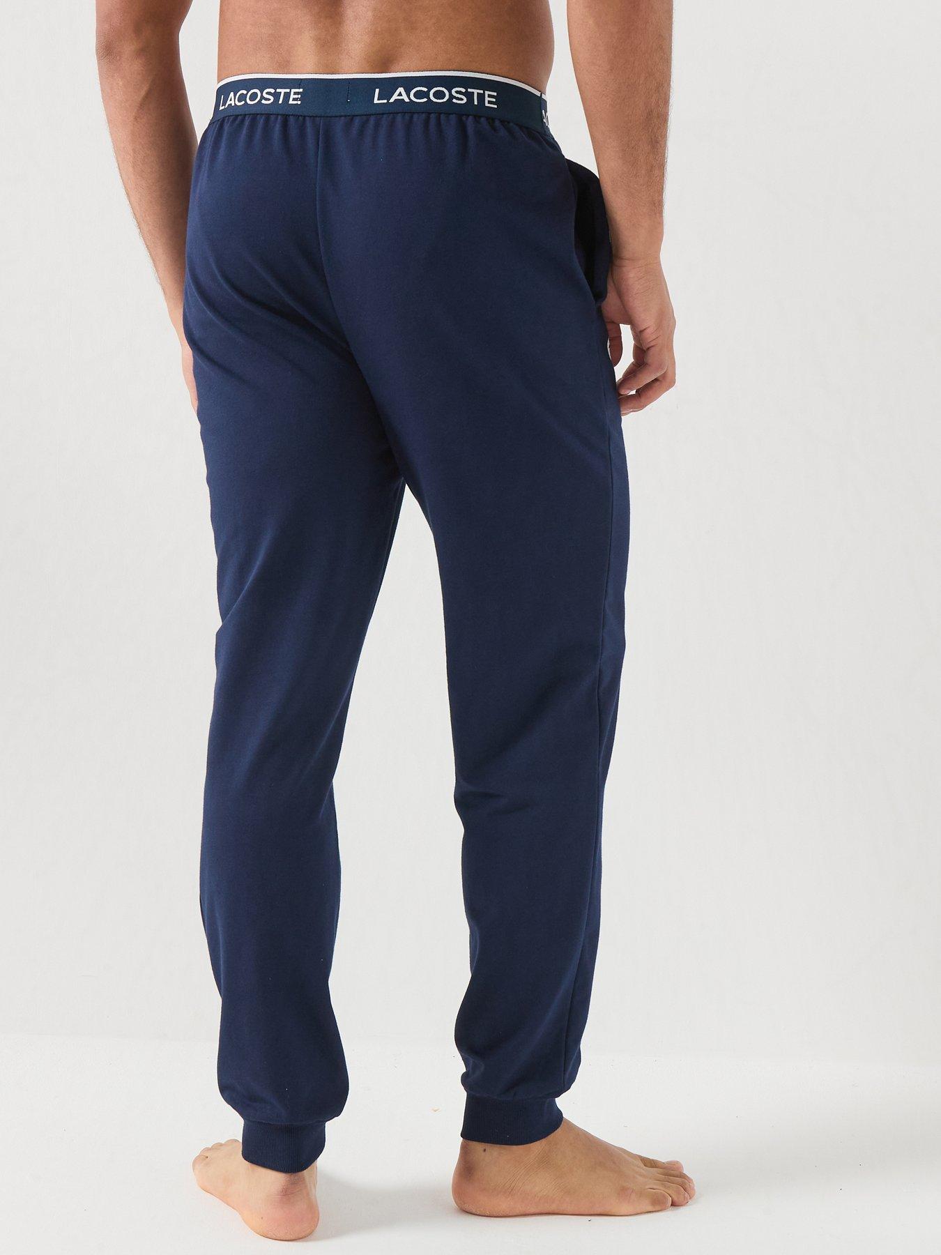 Image 2 of 5 of Lacoste Fleece Loungewear Joggers - Navy