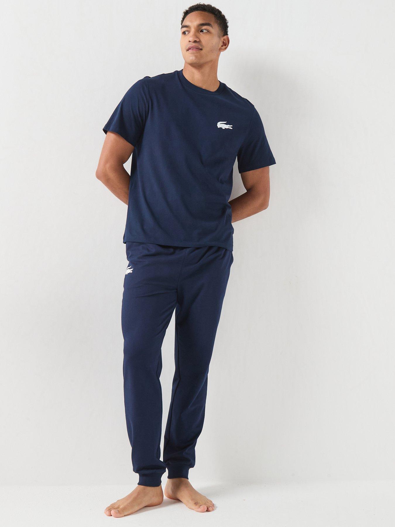 Image 3 of 5 of Lacoste Fleece Loungewear Joggers - Navy