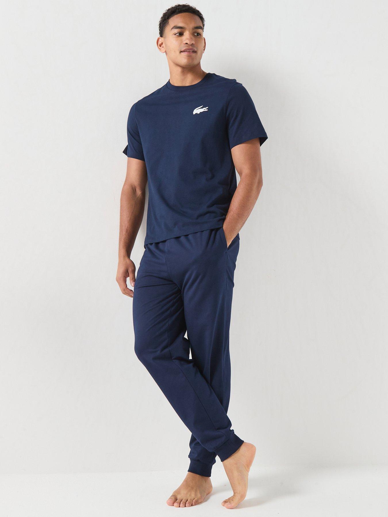 Image 5 of 5 of Lacoste Fleece Loungewear Joggers - Navy