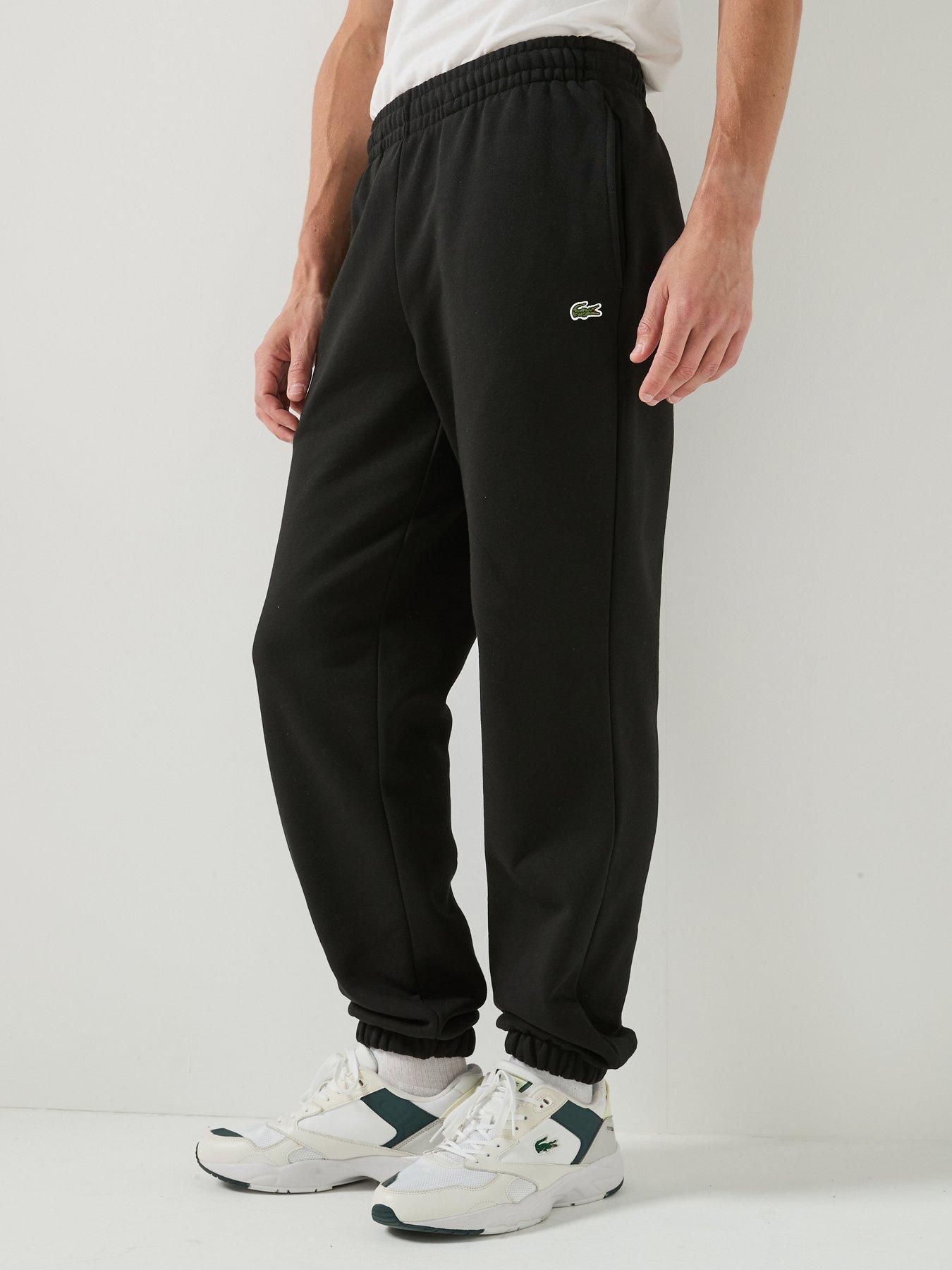 Lacoste Regular Fit Brushed Fleece Cuffed Joggers - Black