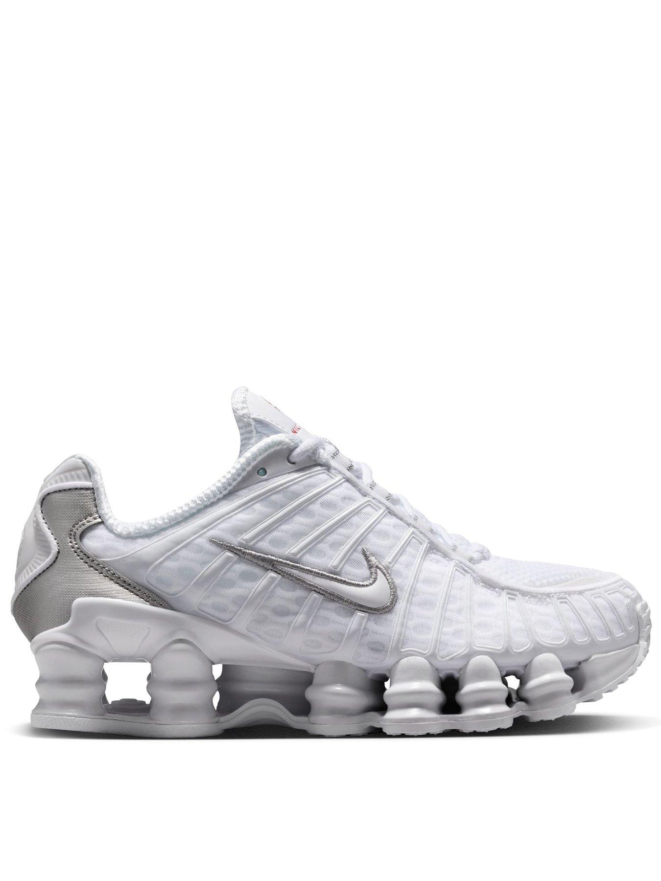 Nike Big Kids Shox Tl Trainers, White, Size 4 Older