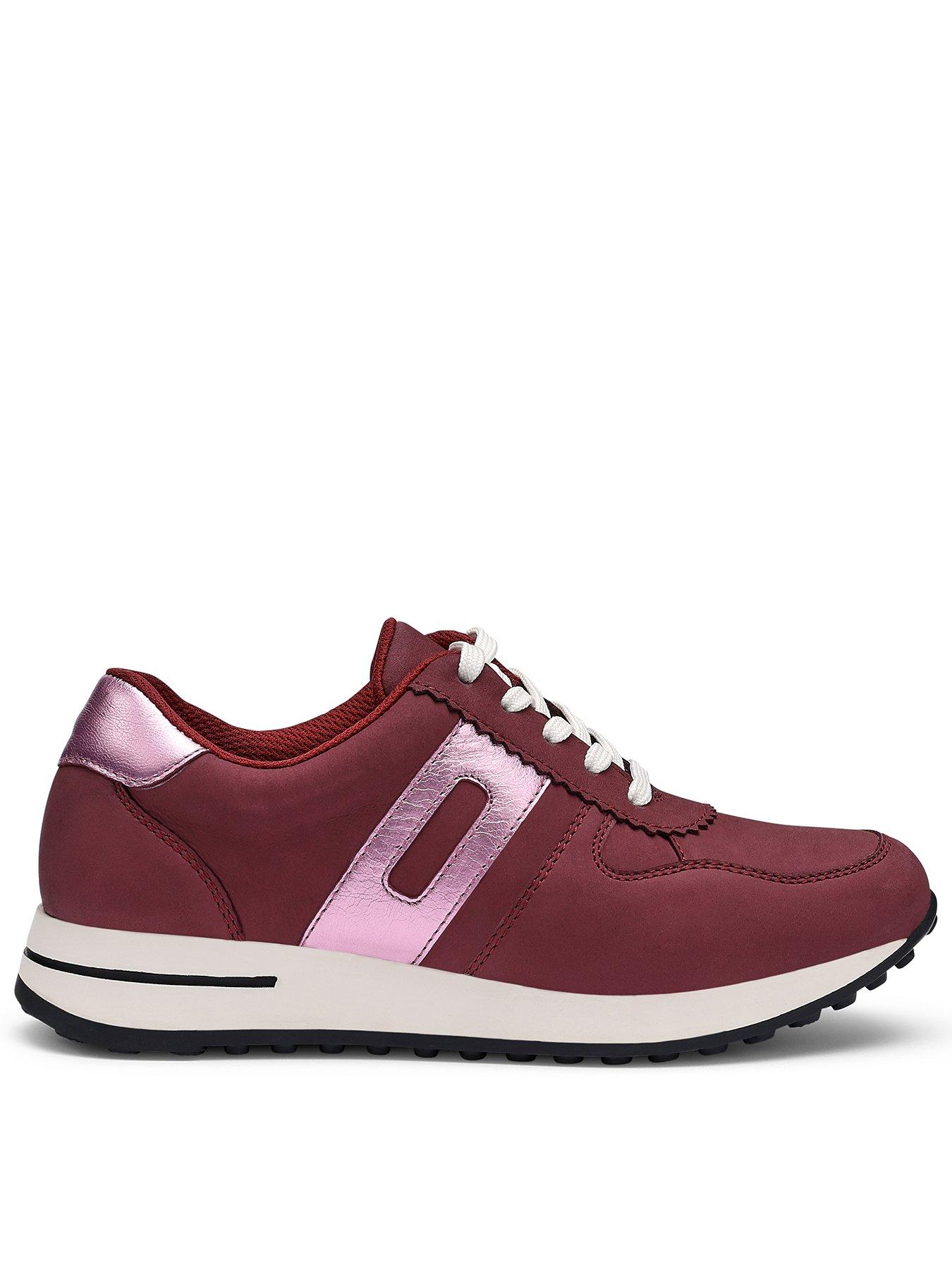 Hotter Revival Comfort Trainer - Maroon