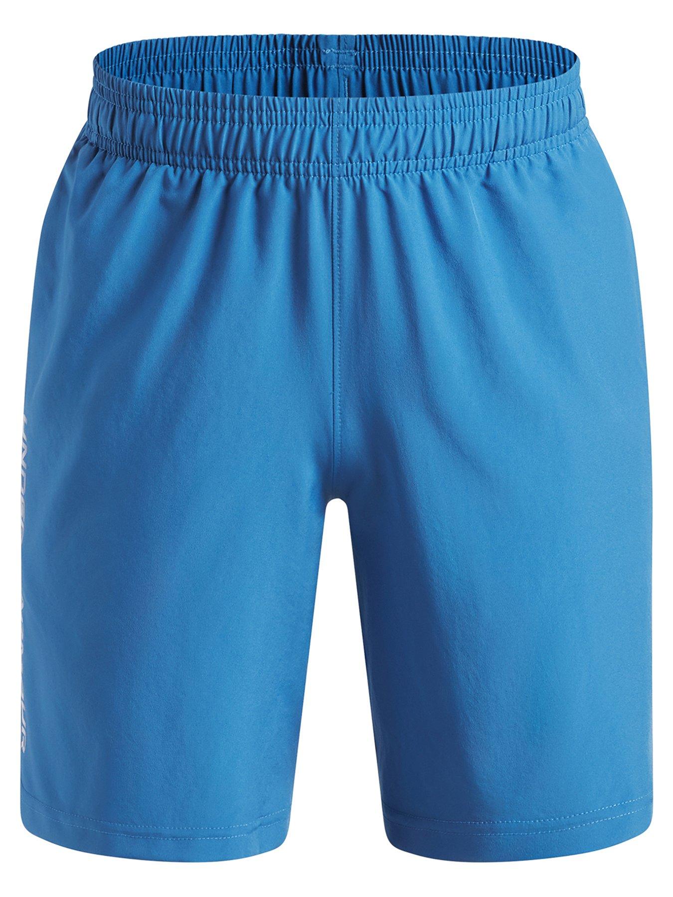 Image 1 of 3 of UNDER ARMOUR Boys Moisture-Wicking Quick-Dry Drawcord Sports Shorts - Blue