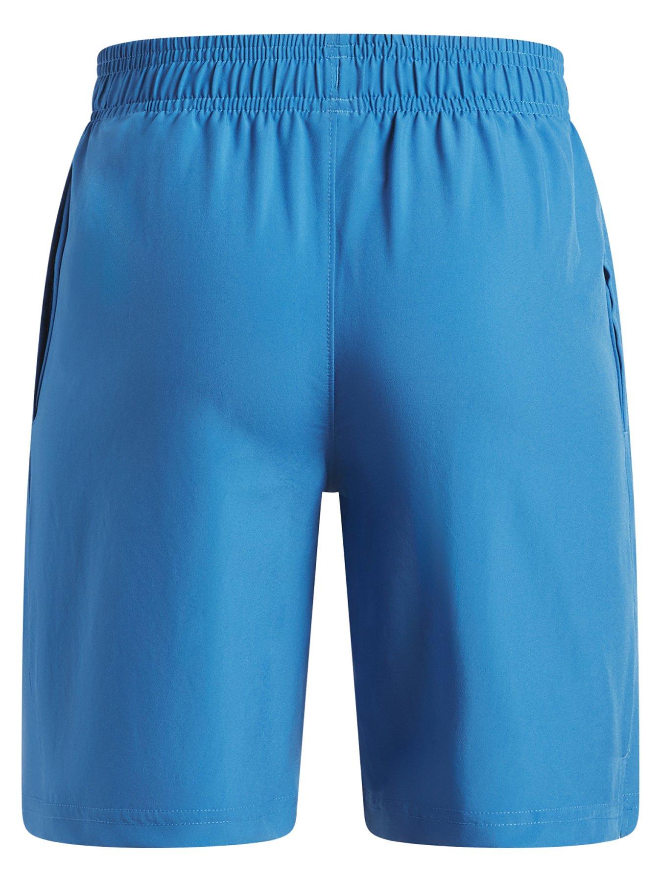 Image 2 of 3 of UNDER ARMOUR Boys Moisture-Wicking Quick-Dry Drawcord Sports Shorts - Blue