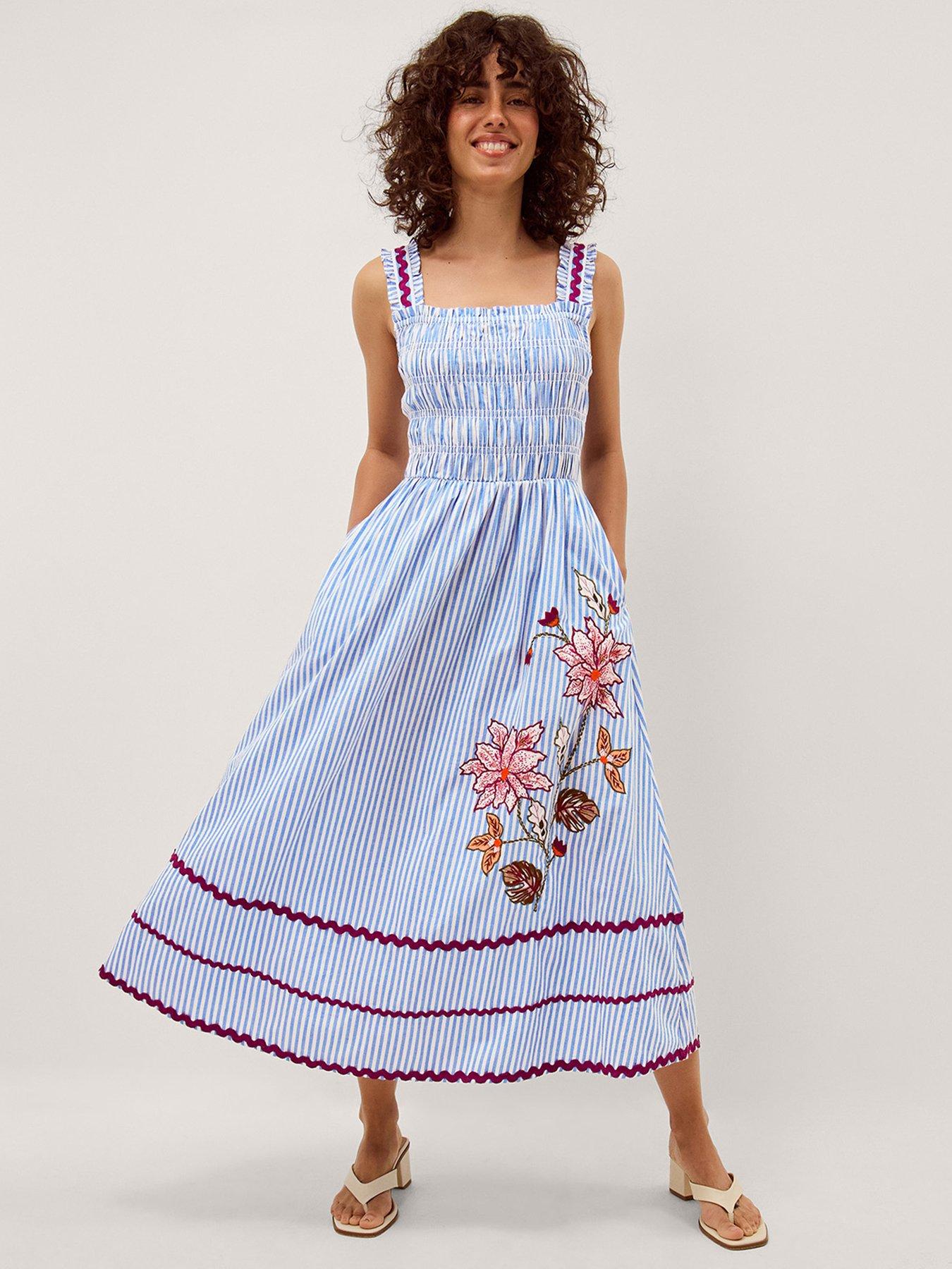 Monsoon Sloane Emb Dress