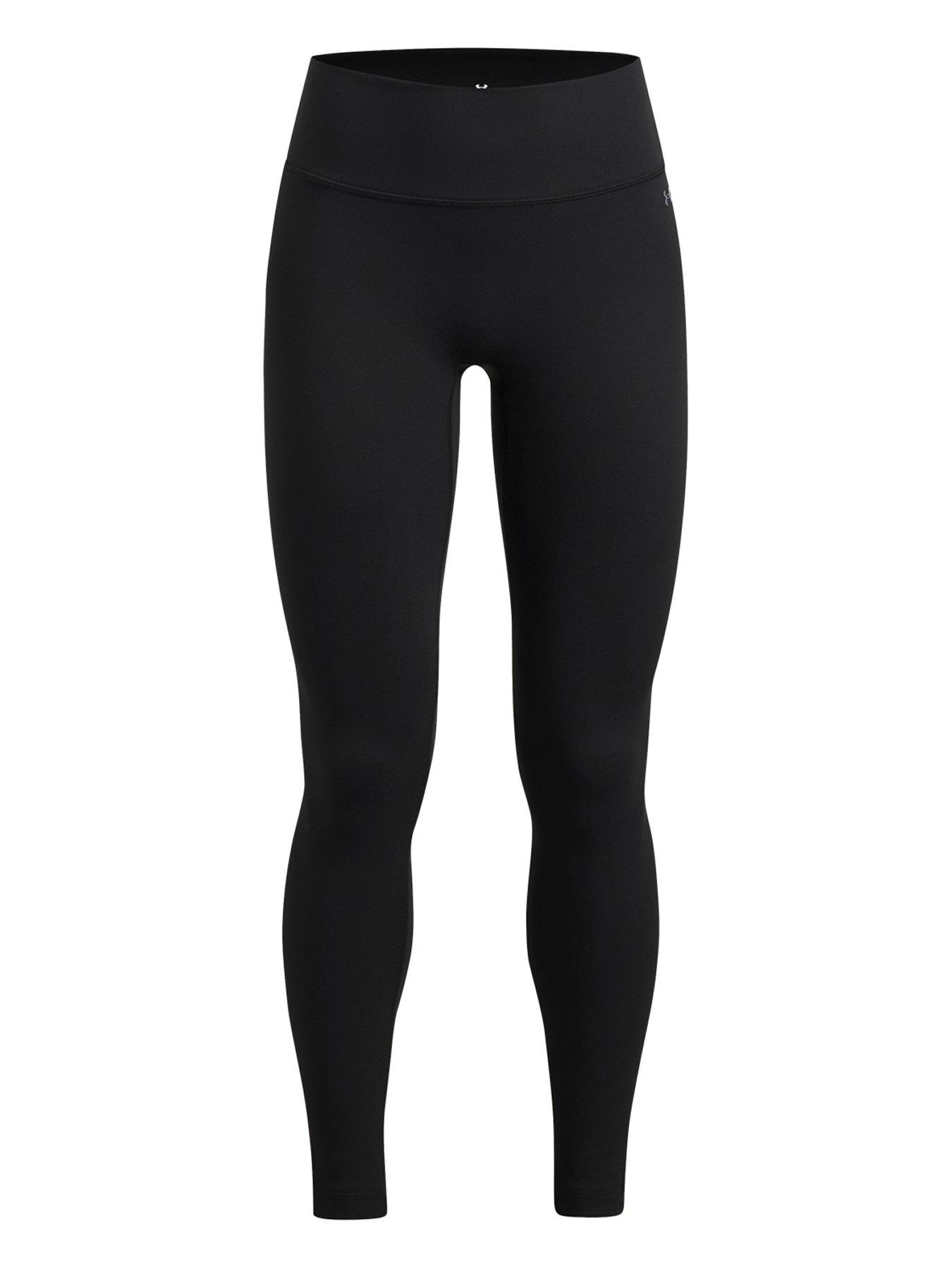 UNDER ARMOUR Girls' Motion Leggings with High-Rise Waistband - Black / Castlerock