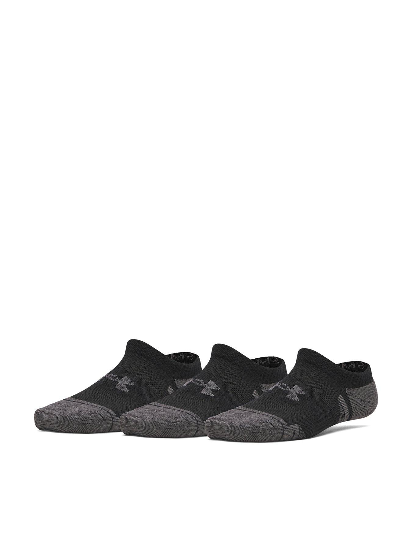 Image 1 of 3 of UNDER ARMOUR Junior Unisex Tech 3 Pack No Show Socks - Black