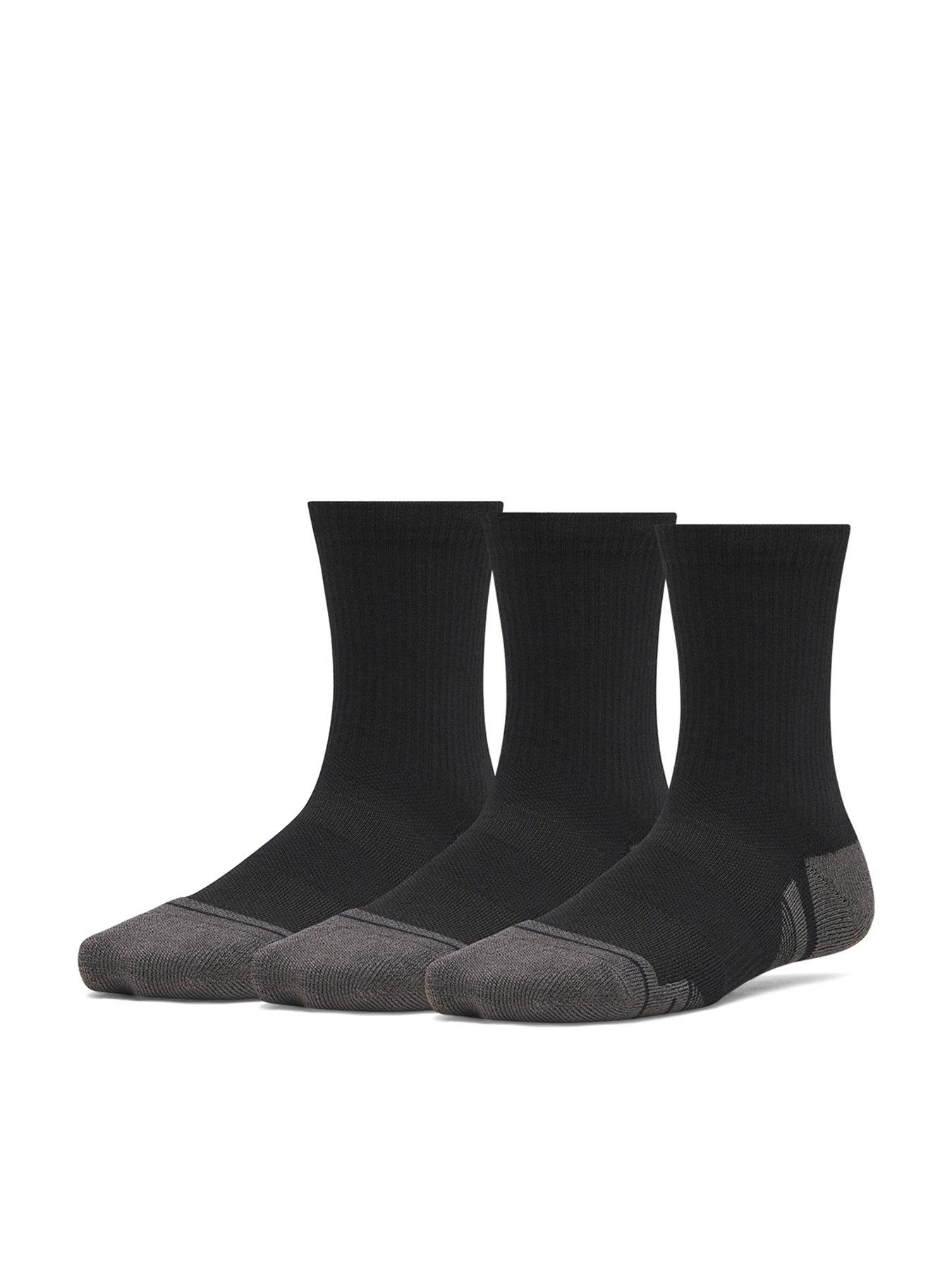Image 1 of 3 of UNDER ARMOUR Junior Unisex Tech 3 Pack Crew Socks - Black